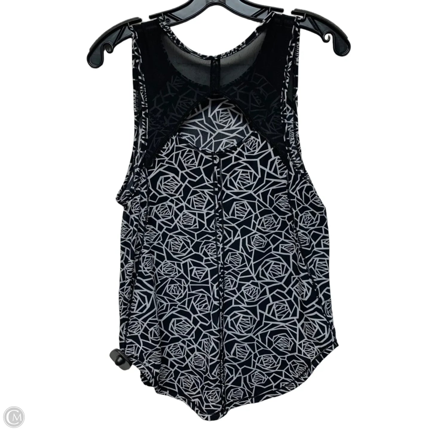 Athletic Tank Top By Lululemon In Black & White, Size: M