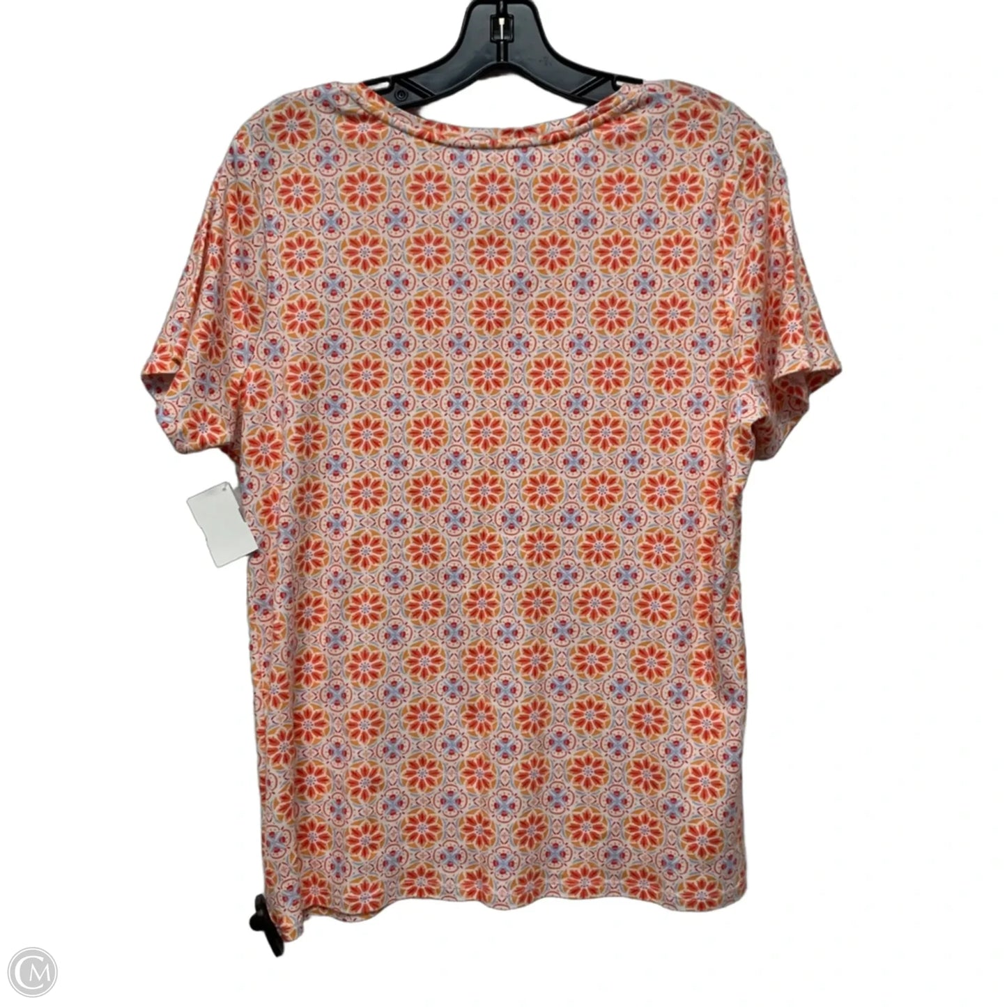Top Short Sleeve By Croft And Barrow In Orange, Size: L