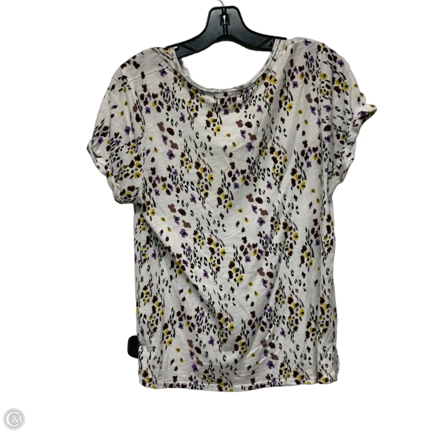 Top Short Sleeve By T.la In White & Yellow, Size: S