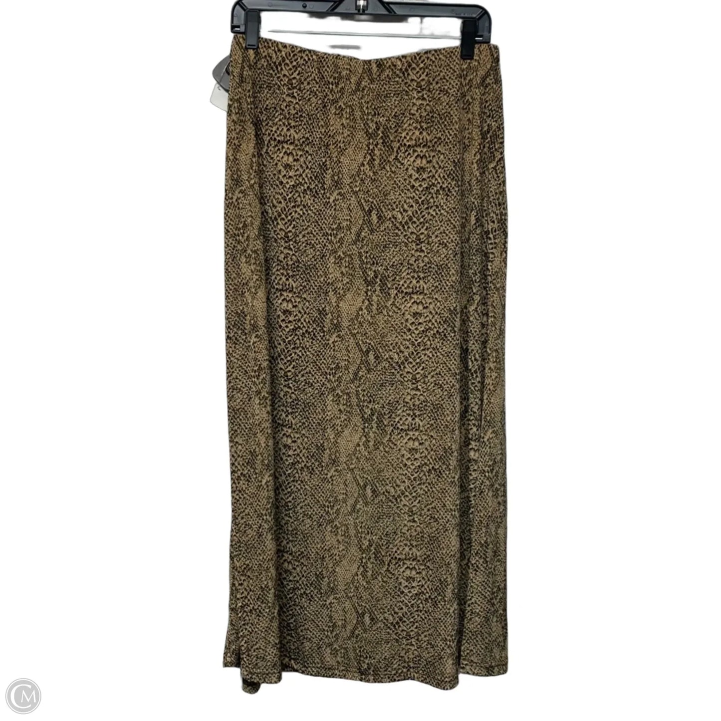 Skirt Maxi By Briggs In Snakeskin Print, Size: L