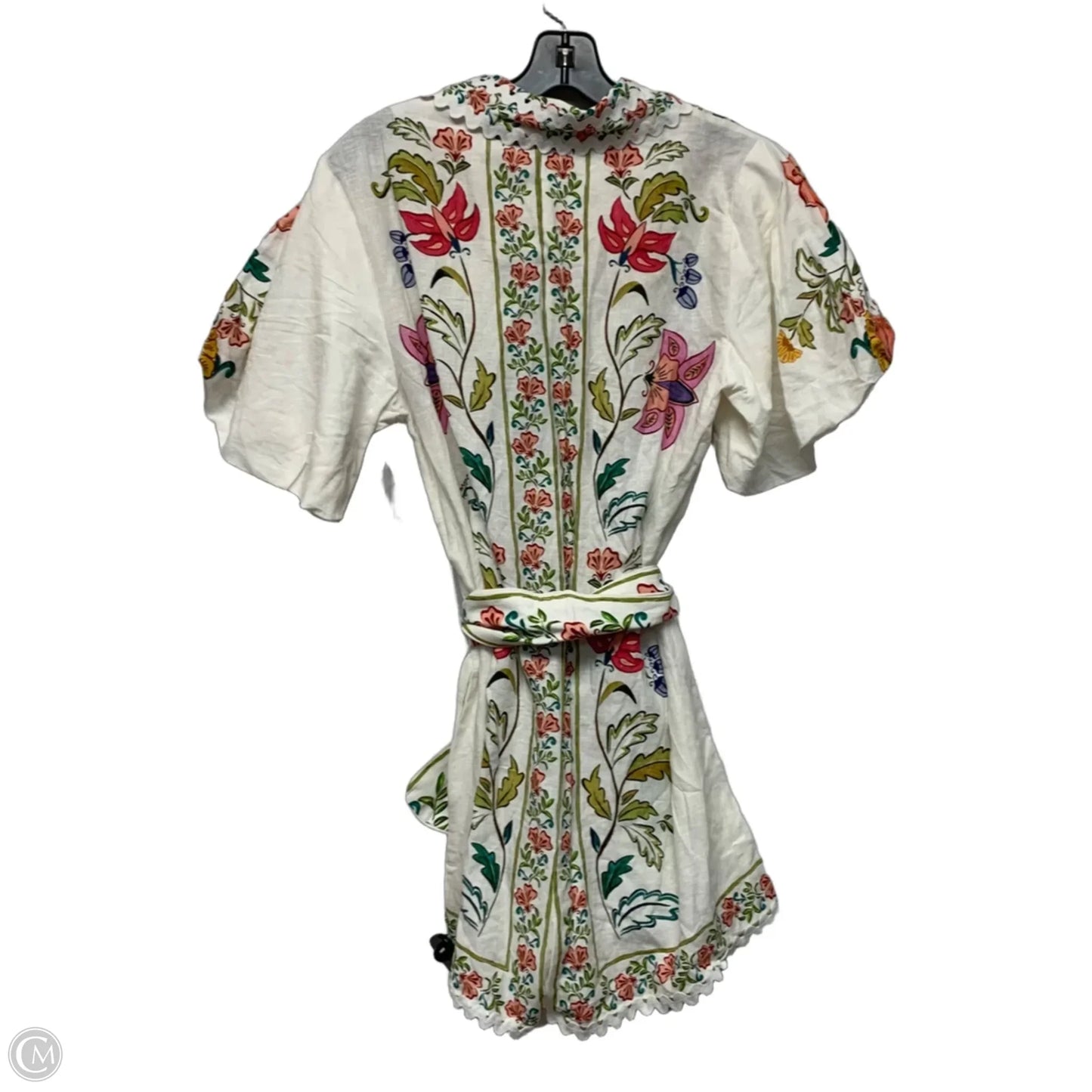 Romper Designer By Farm Rio In White, Size: S