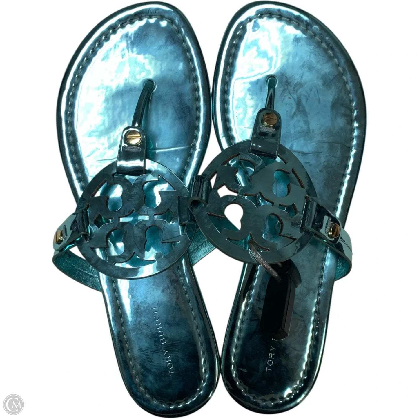 Sandals Designer By Tory Burch In Blue, Size: 6