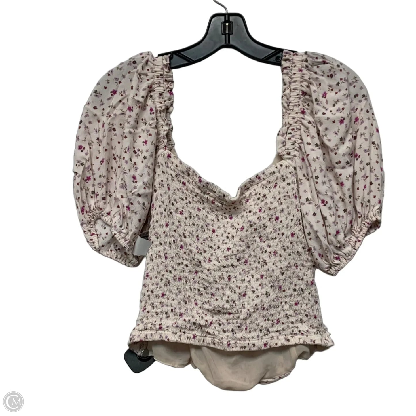 Top Short Sleeve By Astr In Floral Print, Size: L