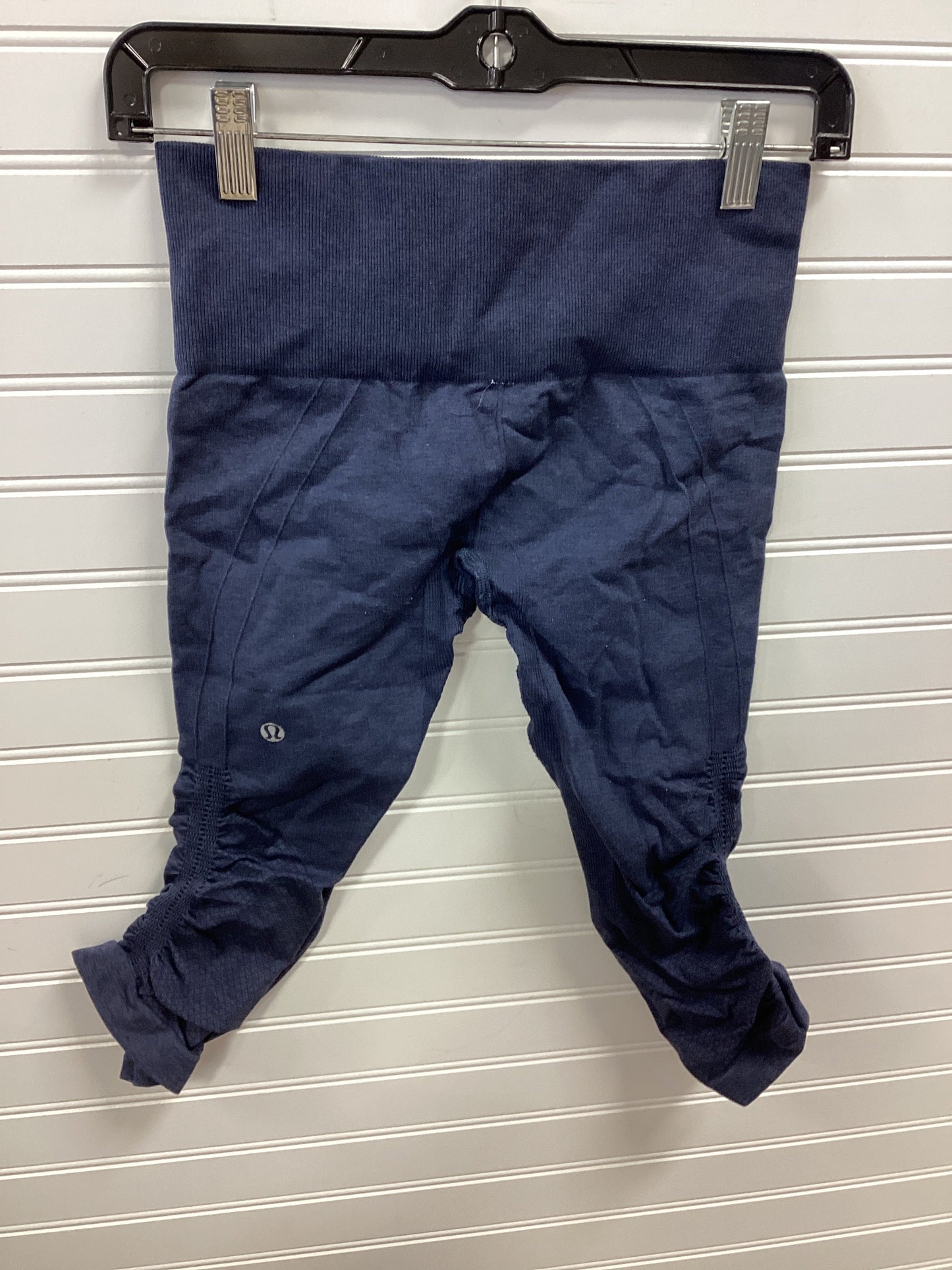 Athletic Leggings Capris By Lululemon In Navy, Size:S