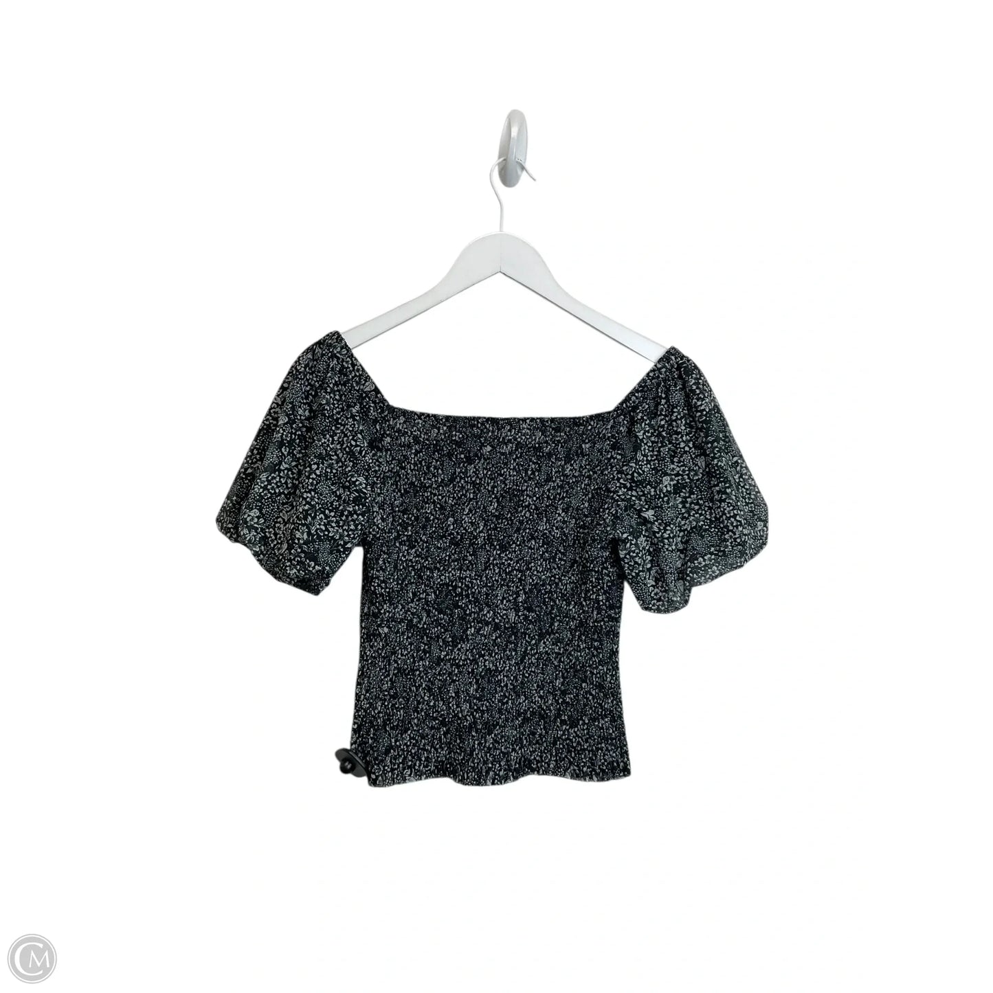 Top Short Sleeve By Anthropologie In Black & White, Size: S