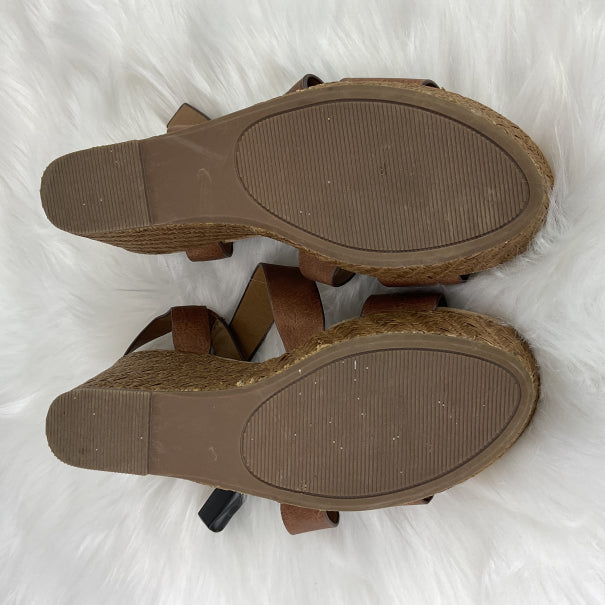 Shoes Heels Block By Jelly Pop In Brown, Size: 7