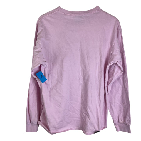 Top Long Sleeve By Gildan In Pink, Size: L