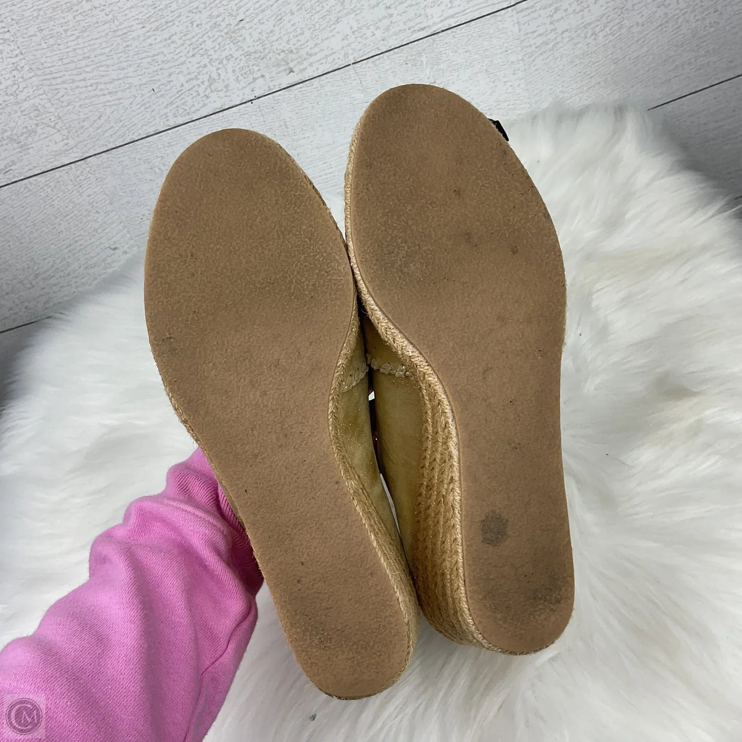 Shoes Heels Wedge By Jack Rogers In Gold, Size: 7.5