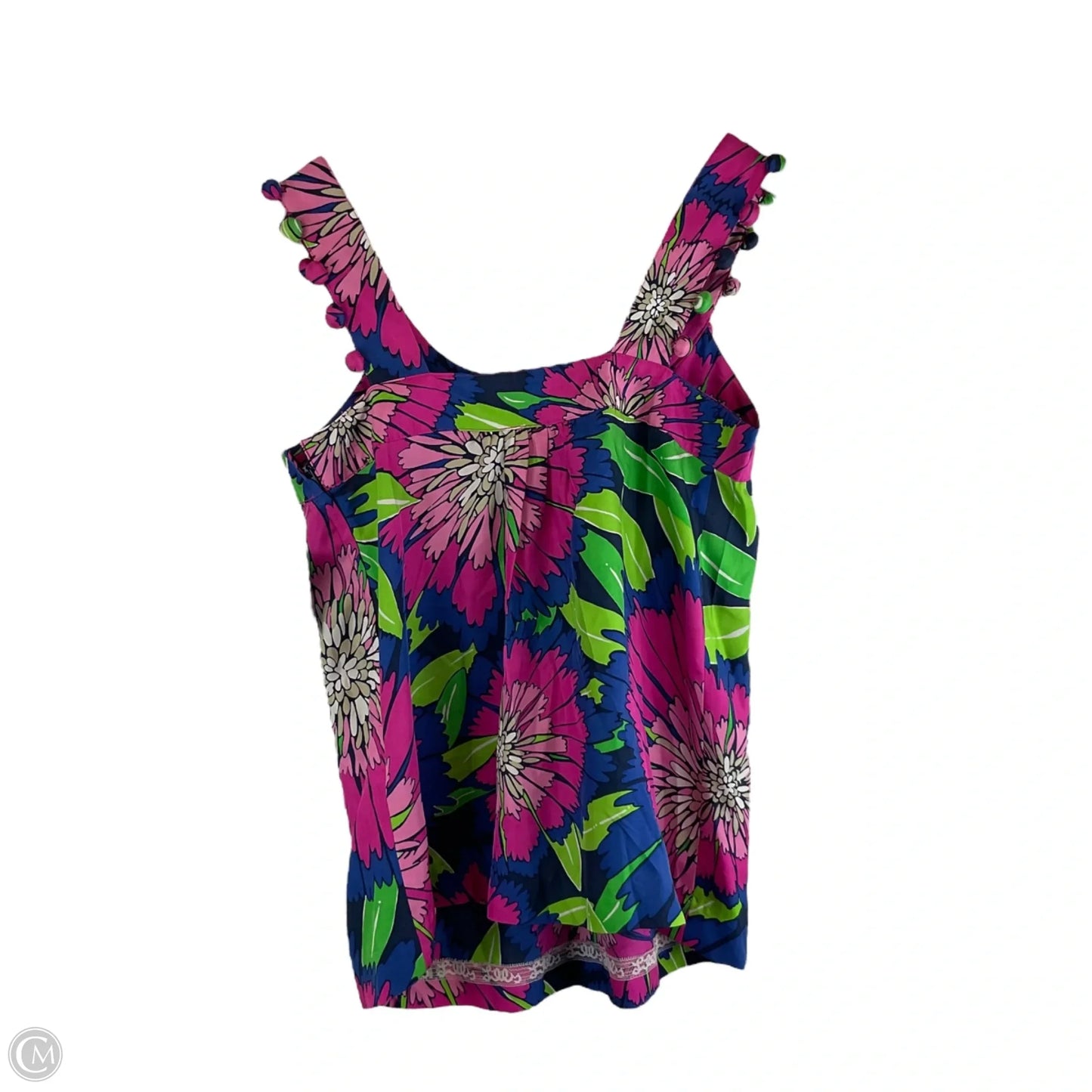 Top Sleeveless Designer By Lilly Pulitzer In Floral Print, Size: 4