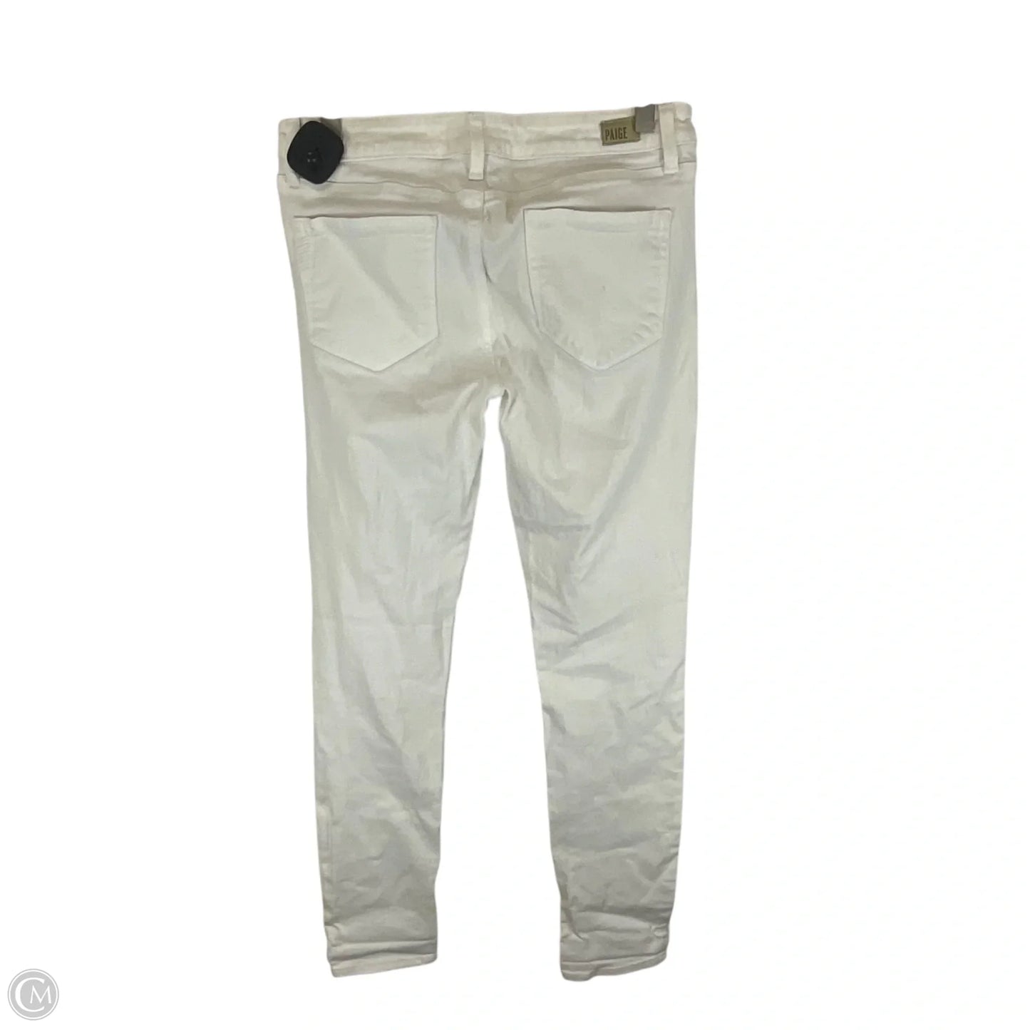 Jeans Skinny By Paige In White Denim, Size: 6
