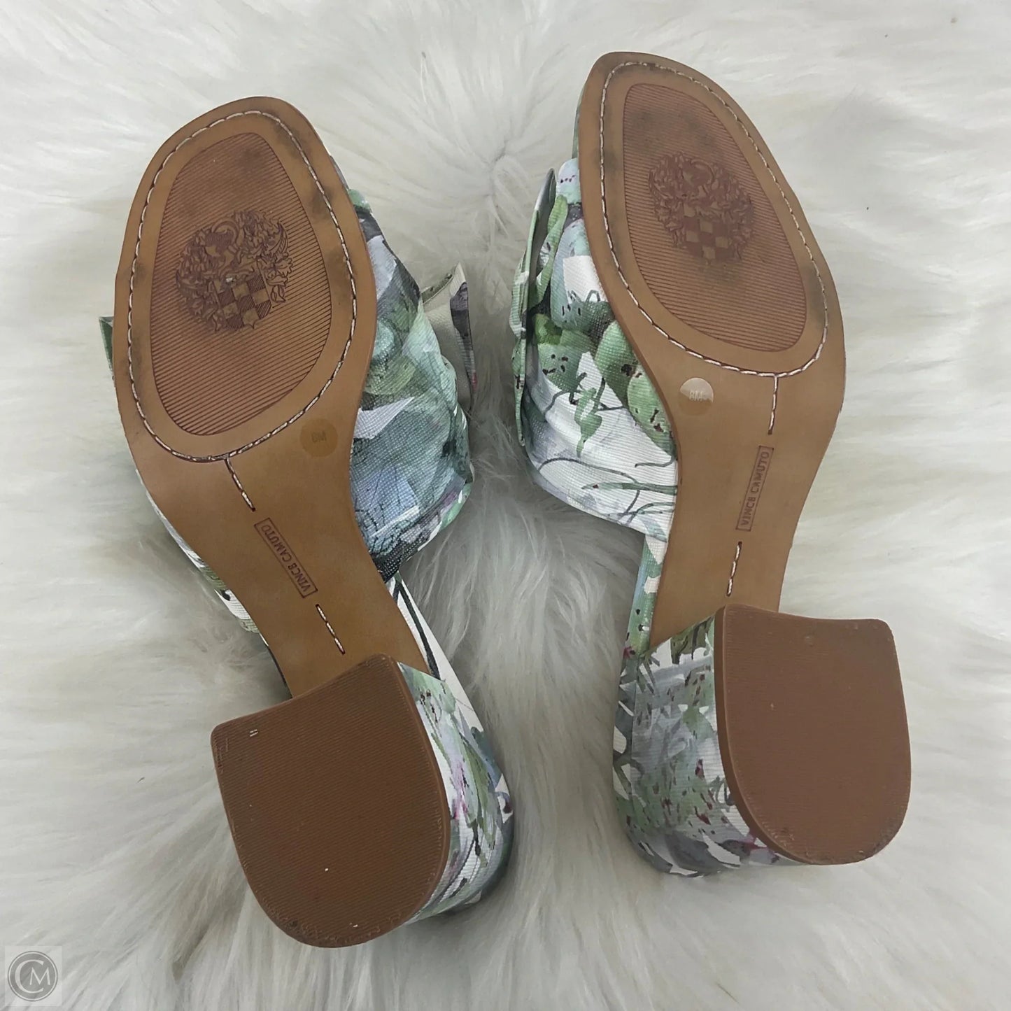 Sandals Heels Block By Vince Camuto In Green, Size: 8