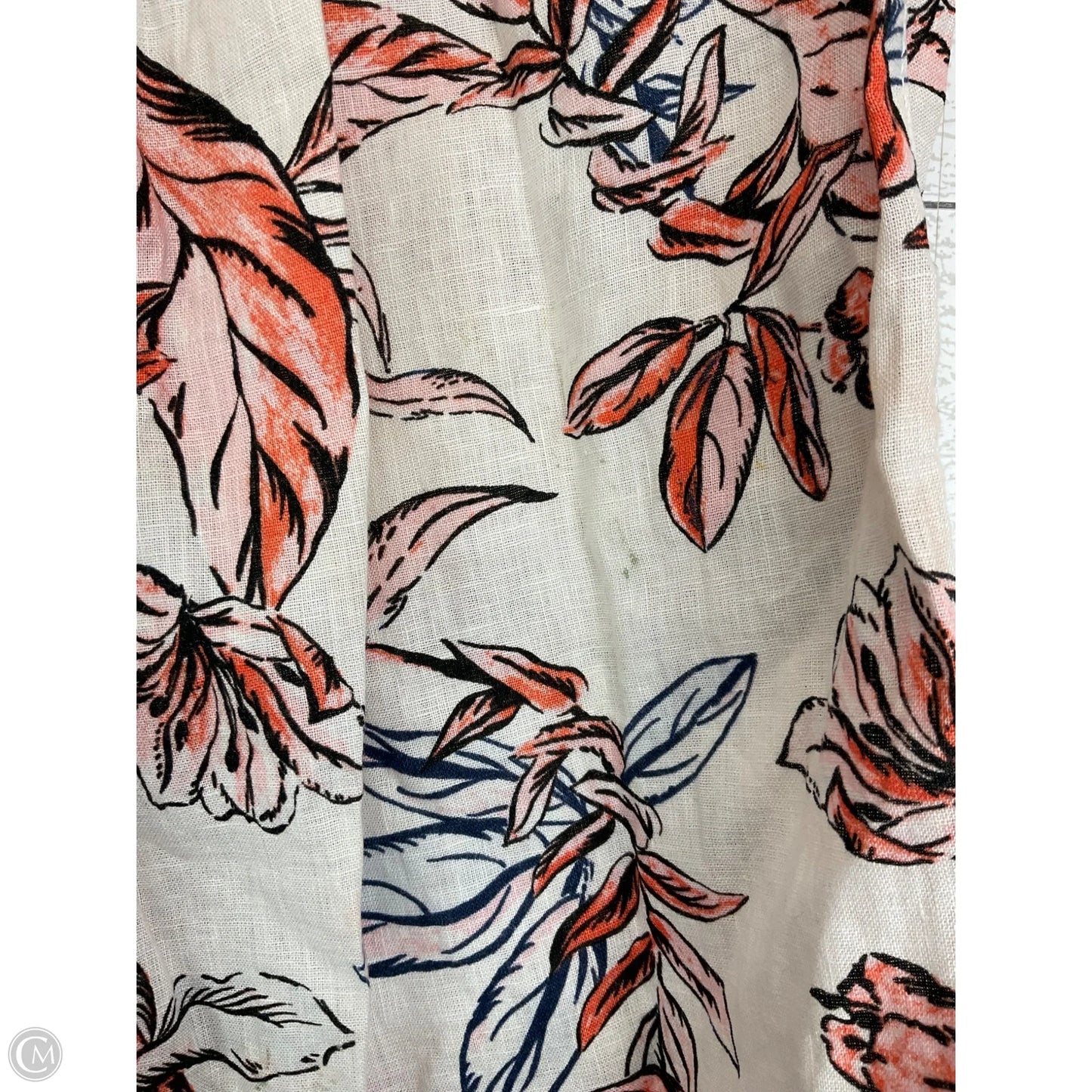 Pants Wide Leg By Tahari In Orange & White, Size: L