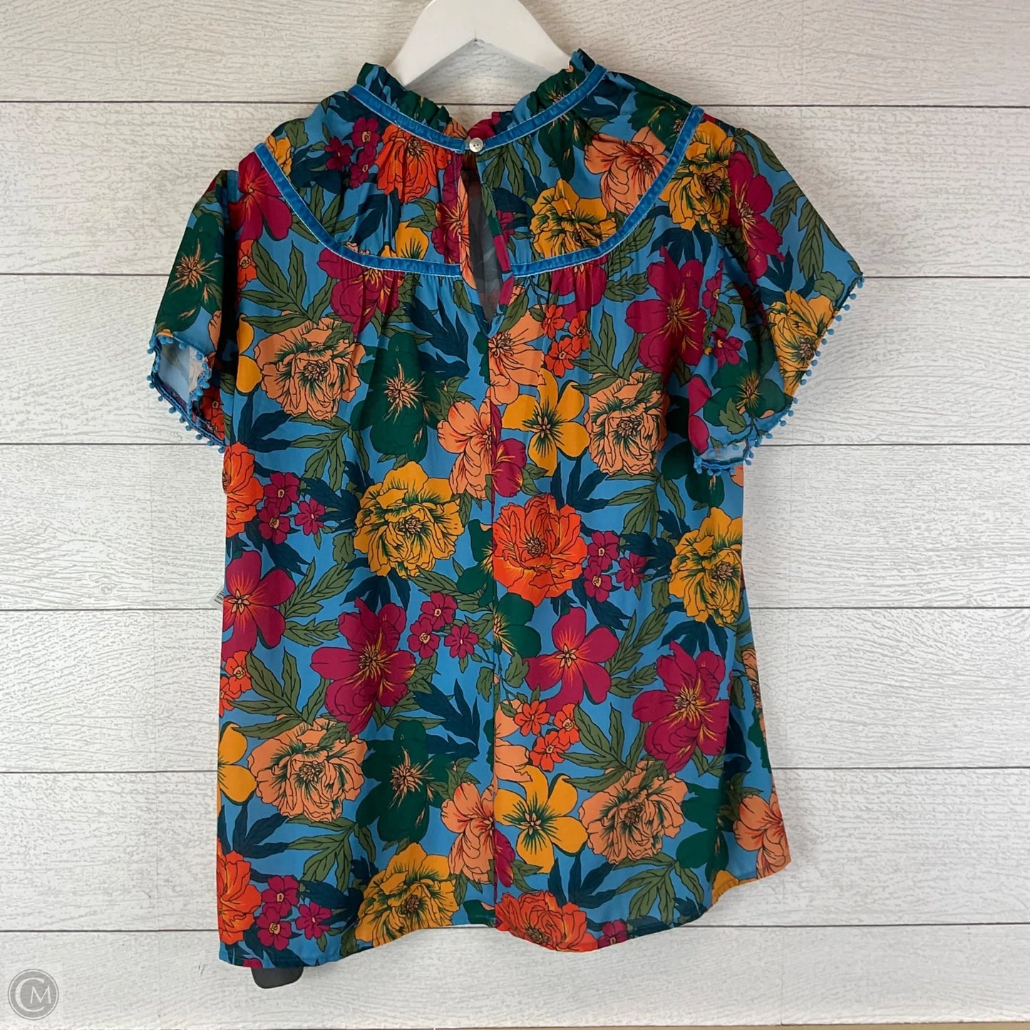 Top Short Sleeve By Cmc In Floral Print, Size: S