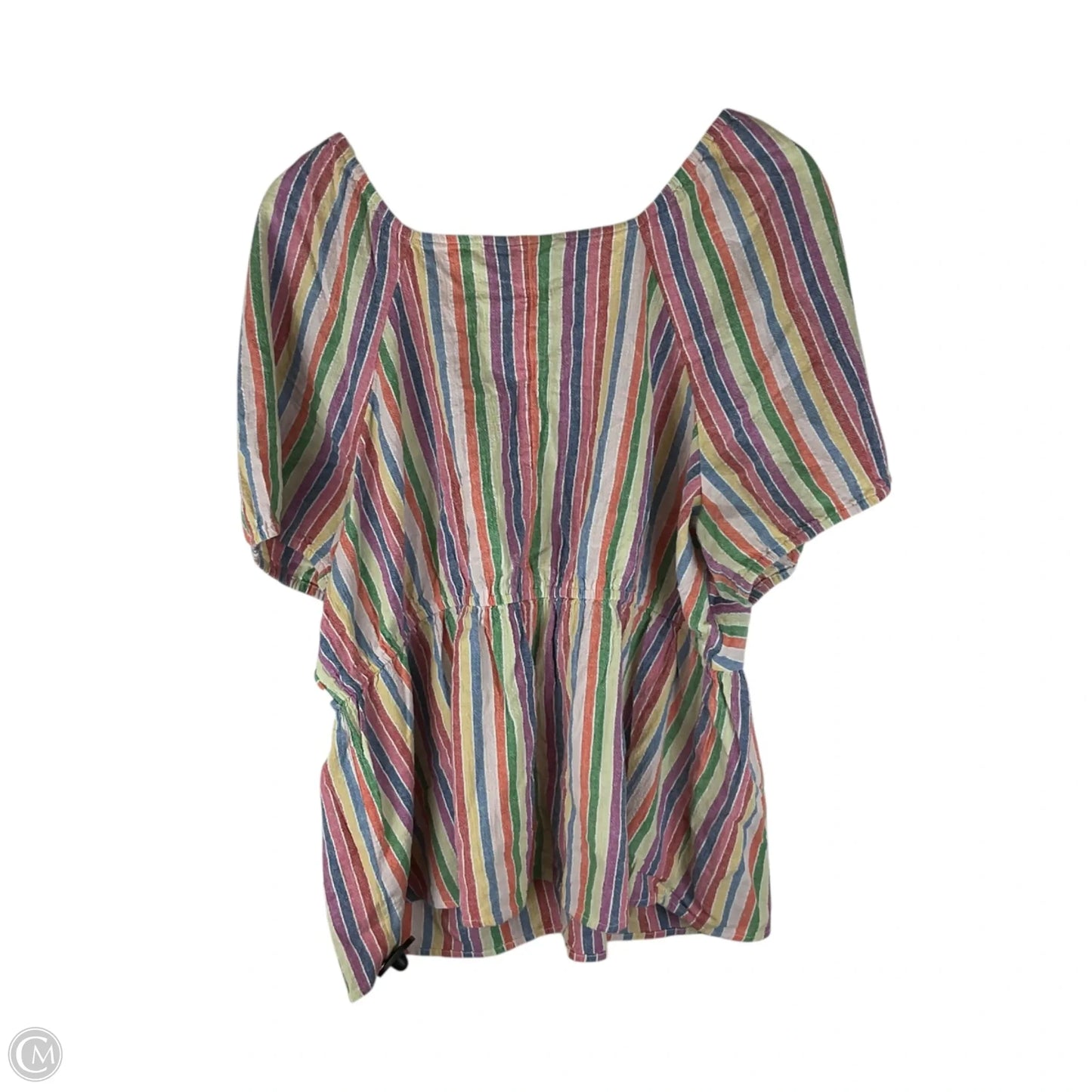 Top Short Sleeve By Lane Bryant In Striped Pattern, Size: 1x