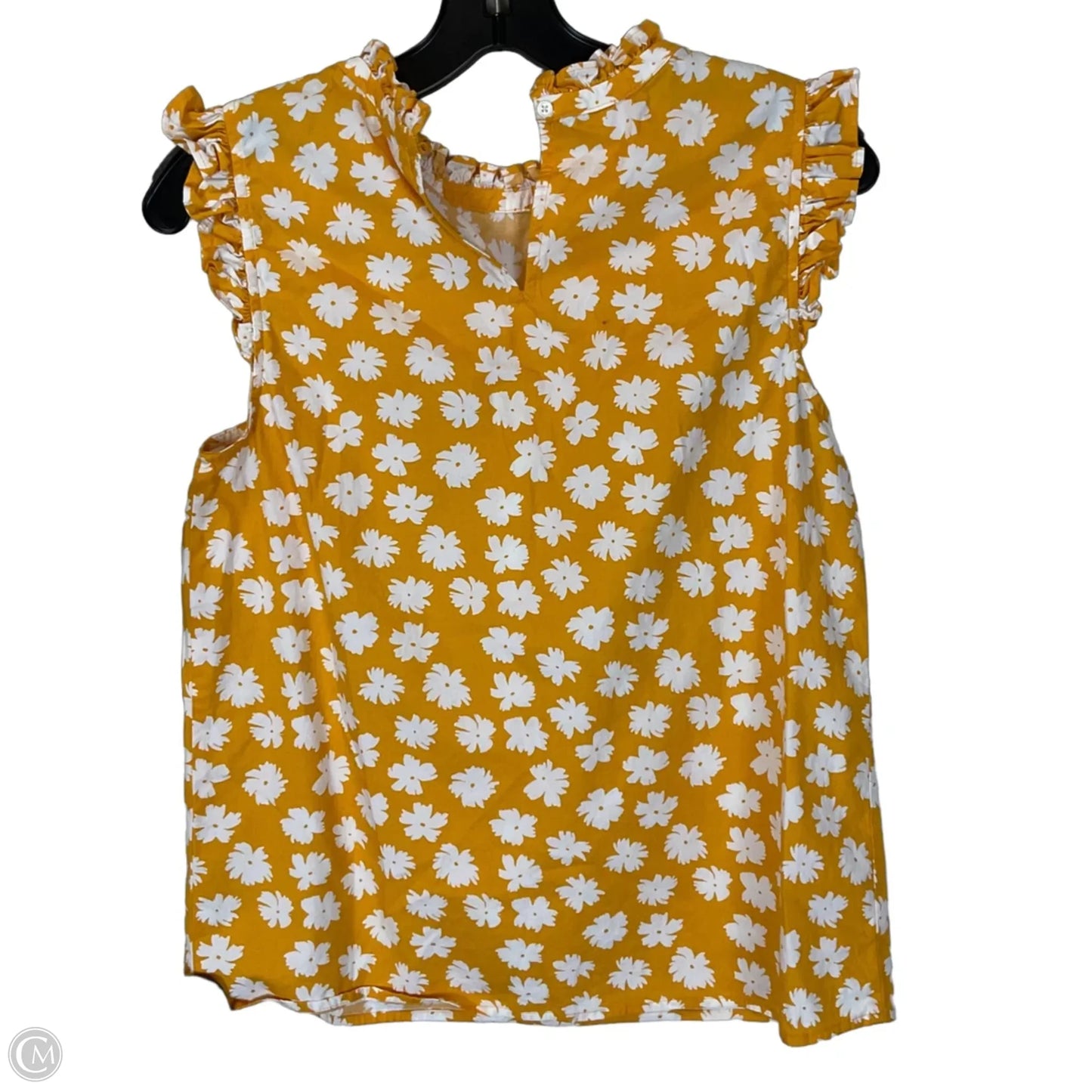 Top Sleeveless By J. Crew In Yellow, Size: 4