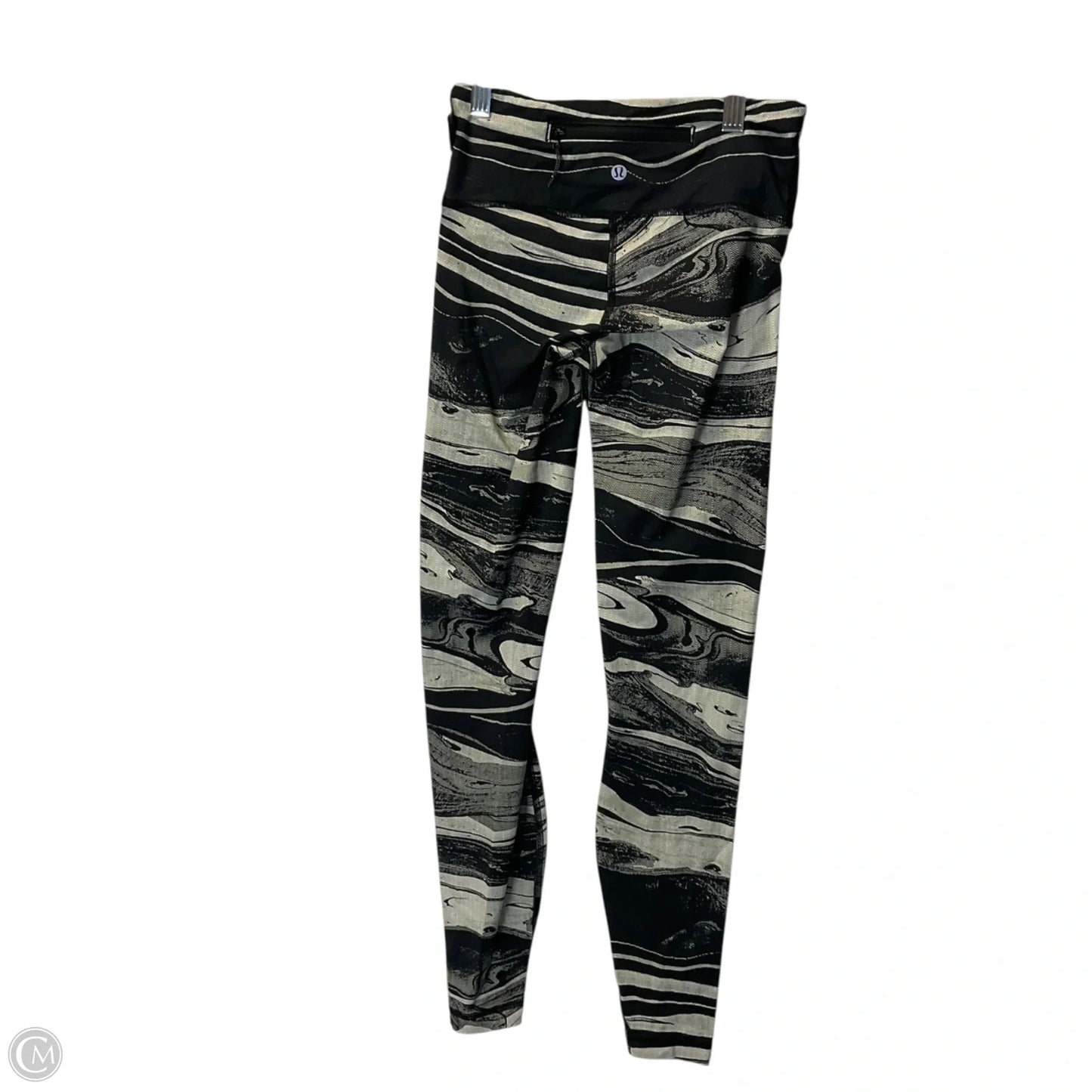 Athletic Leggings By Lululemon In Black & White, Size: 4