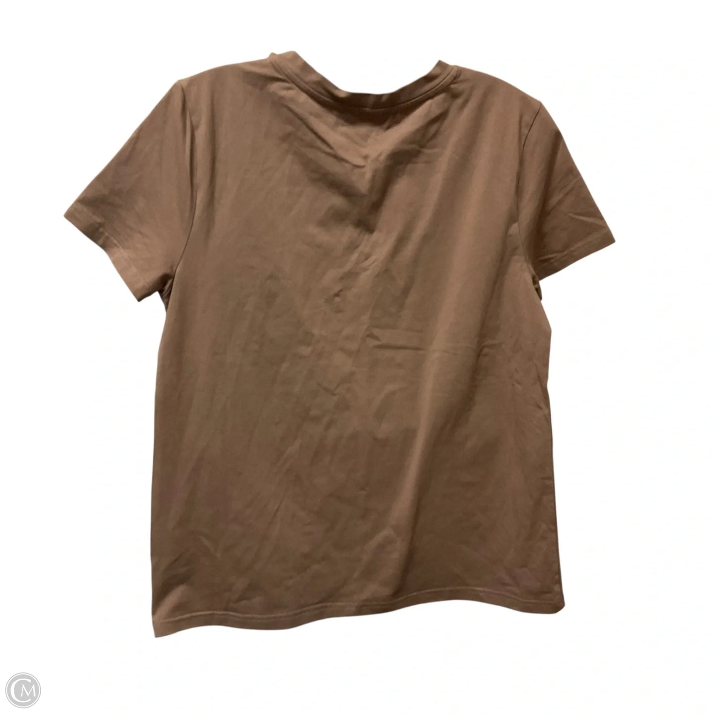 Top Short Sleeve By Ava James In Brown, Size: S