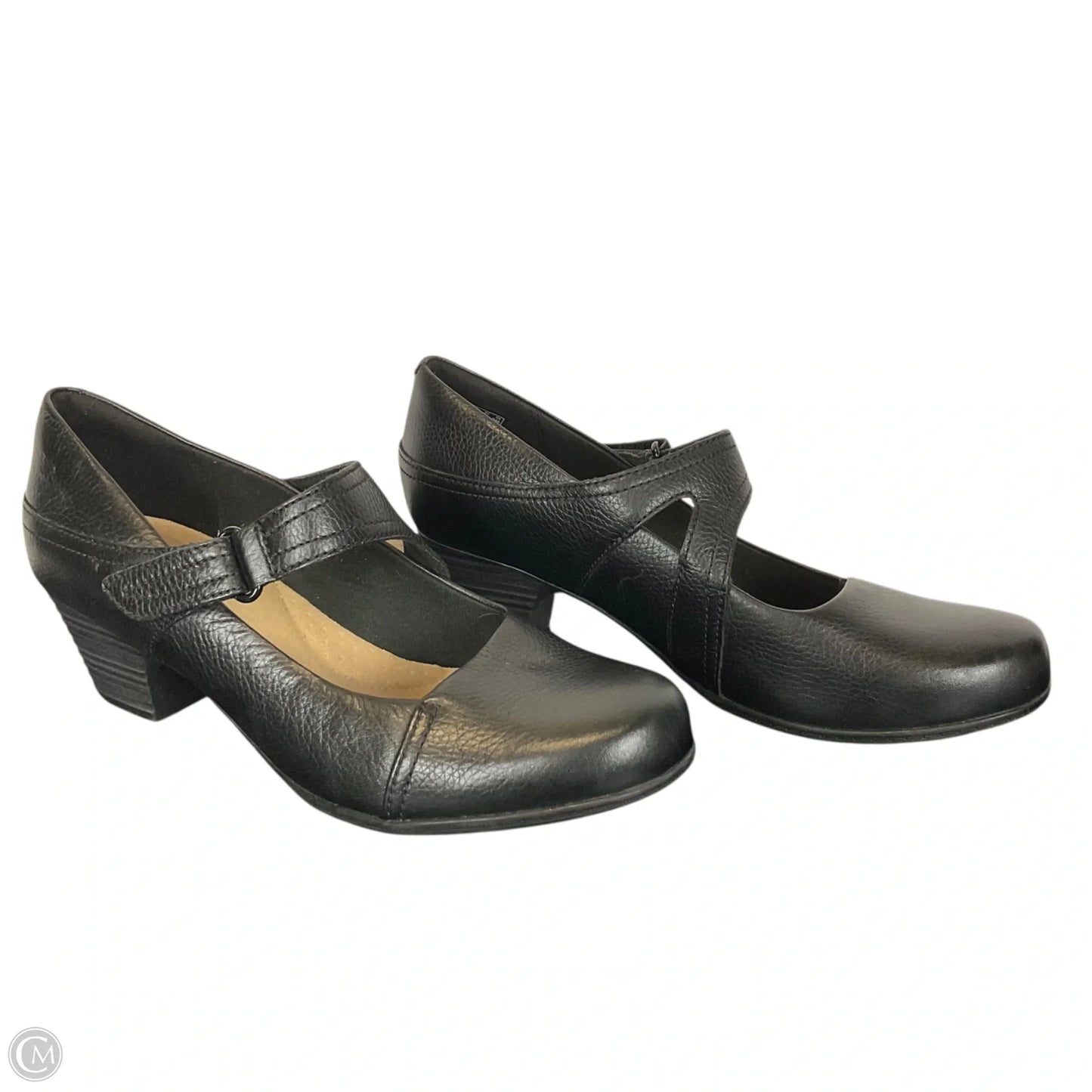 Shoes Heels Block By Clarks In Black, Size: 8.5