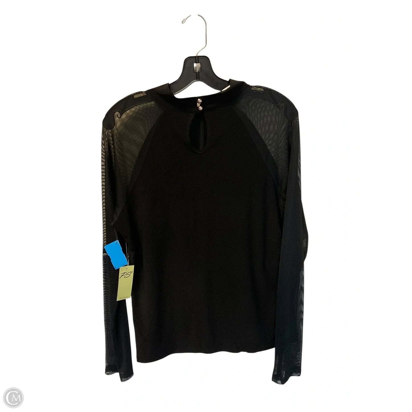 Top Long Sleeve By Perseption Concept In Black, Size: Xl