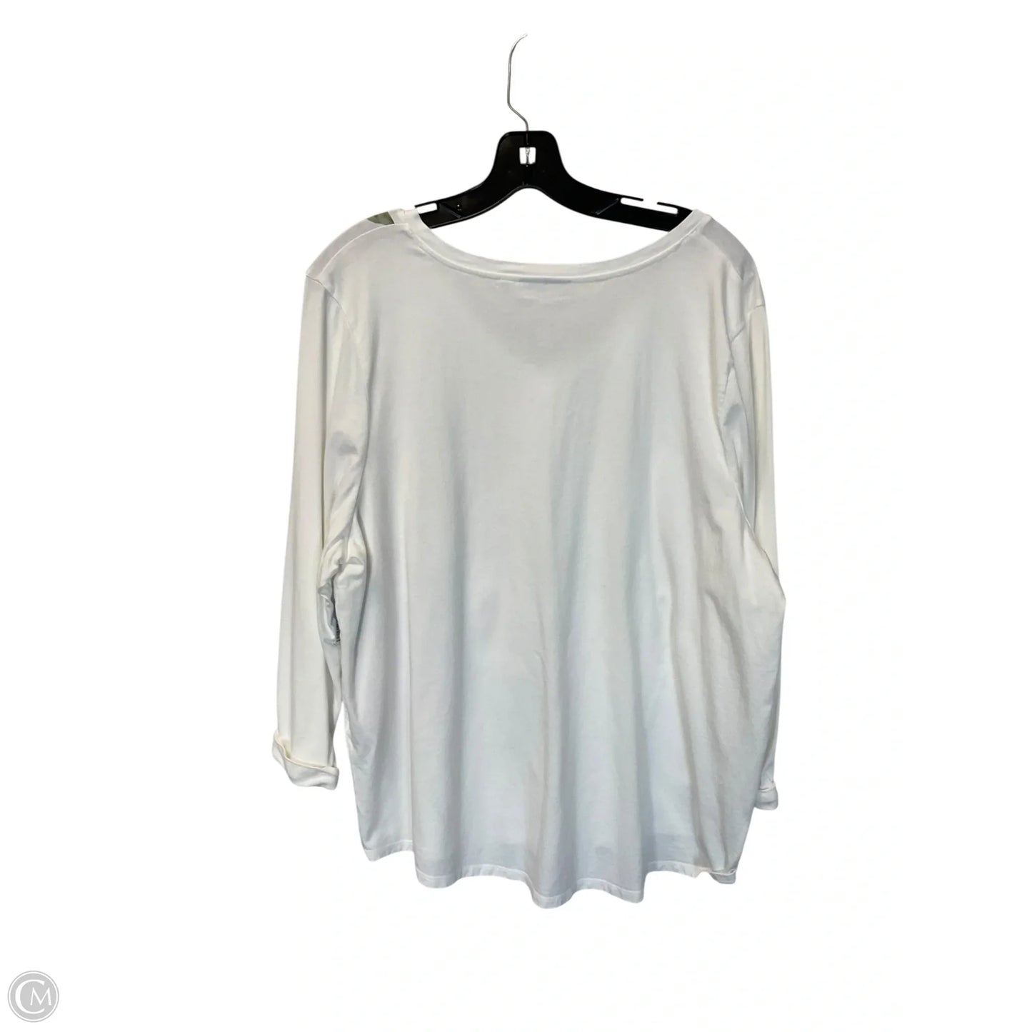 Top 3/4 Sleeve By Chicos In White, Size: Xxl