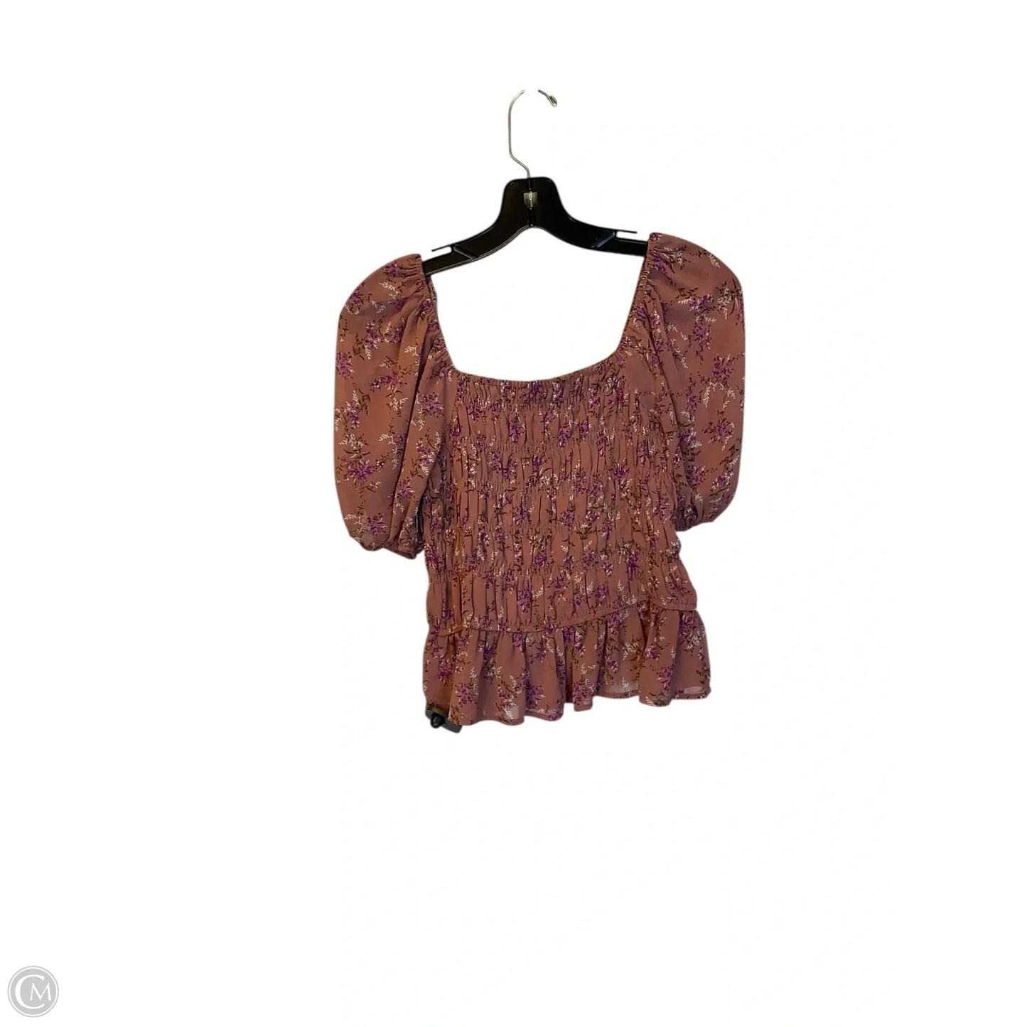 Top Short Sleeve By Entro In Pink & Purple, Size: M