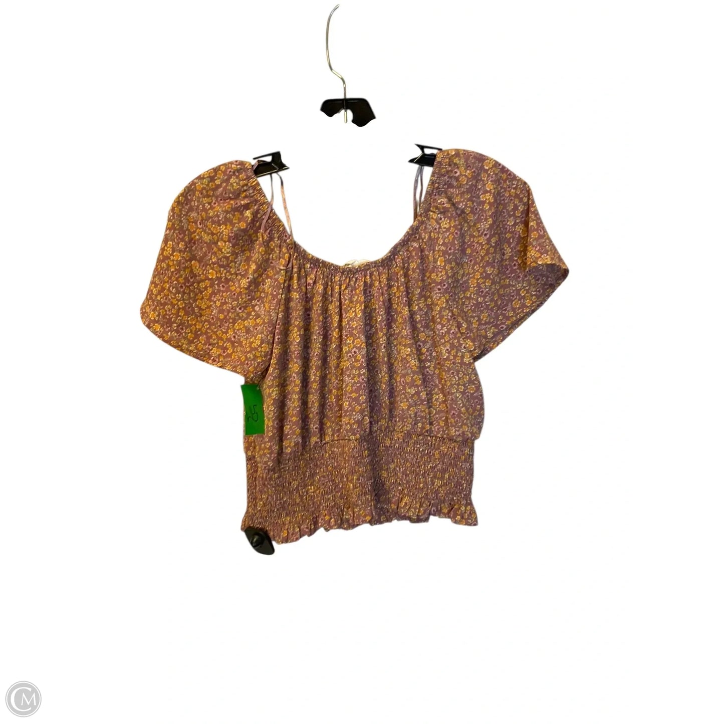 Top Short Sleeve By Pink Rose In Floral Print, Size: M