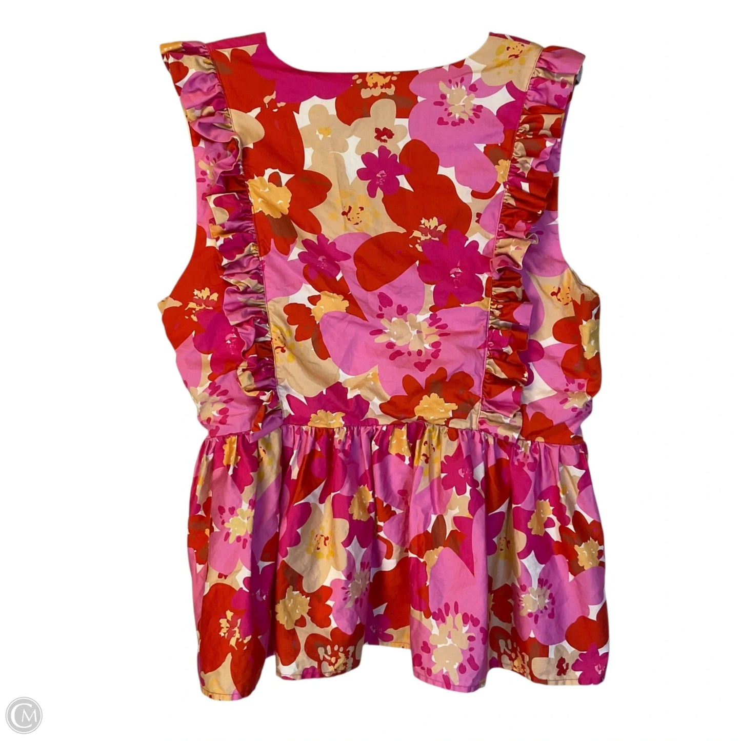 Top Sleeveless By Clothes Mentor In Orange & Pink, Size: Xl