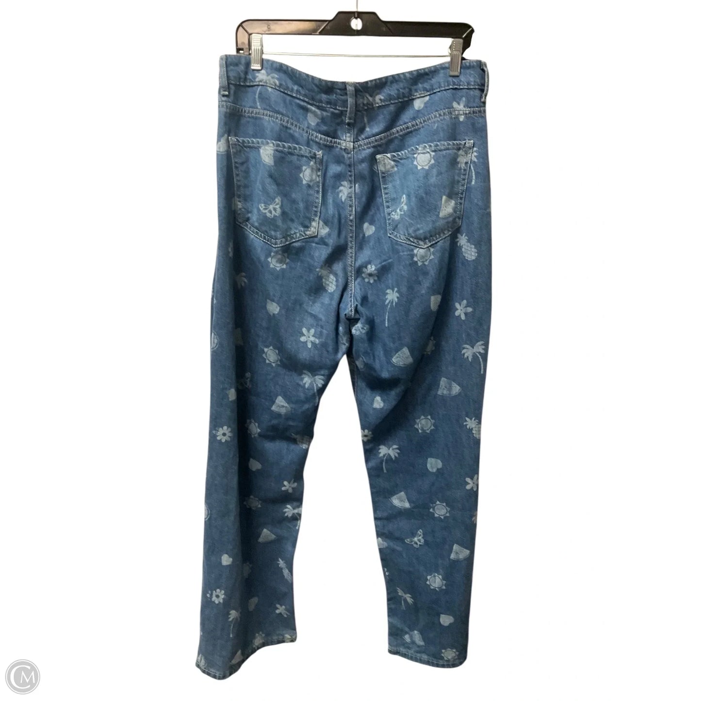 Jeans Wide Leg By Forever 21 In Blue Denim, Size: 8