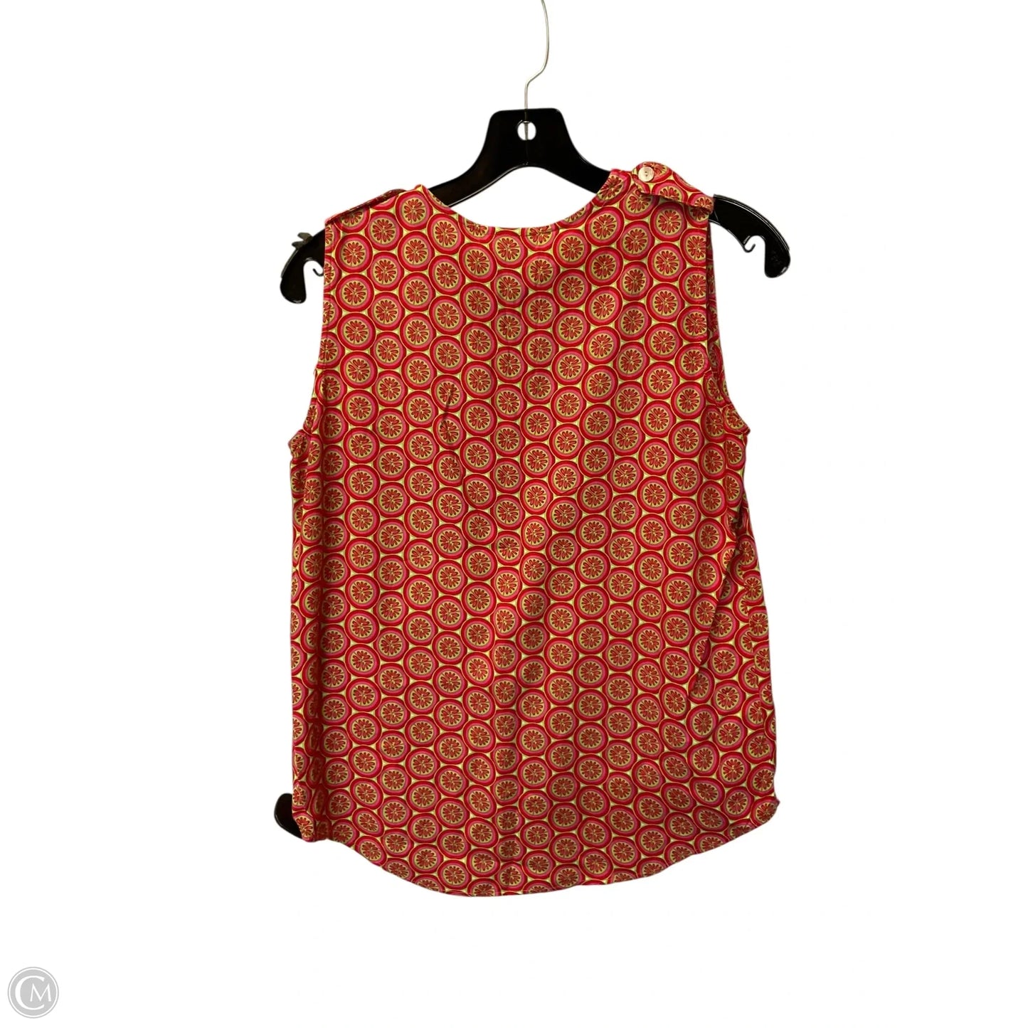 Top Sleeveless By Escapada Living In Green & Red, Size: Xs