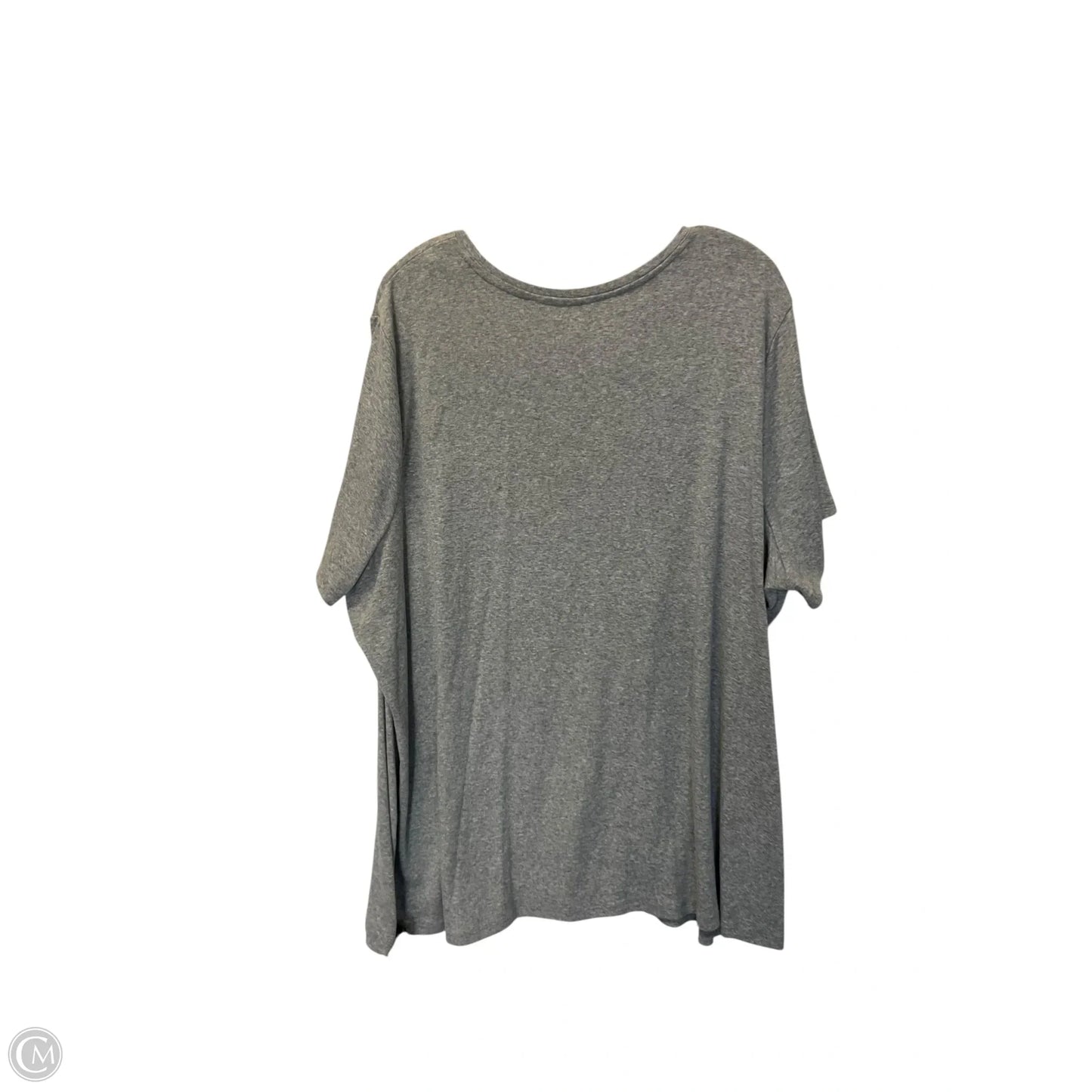 Top Short Sleeve Basic By Lane Bryant In Grey, Size: 3x