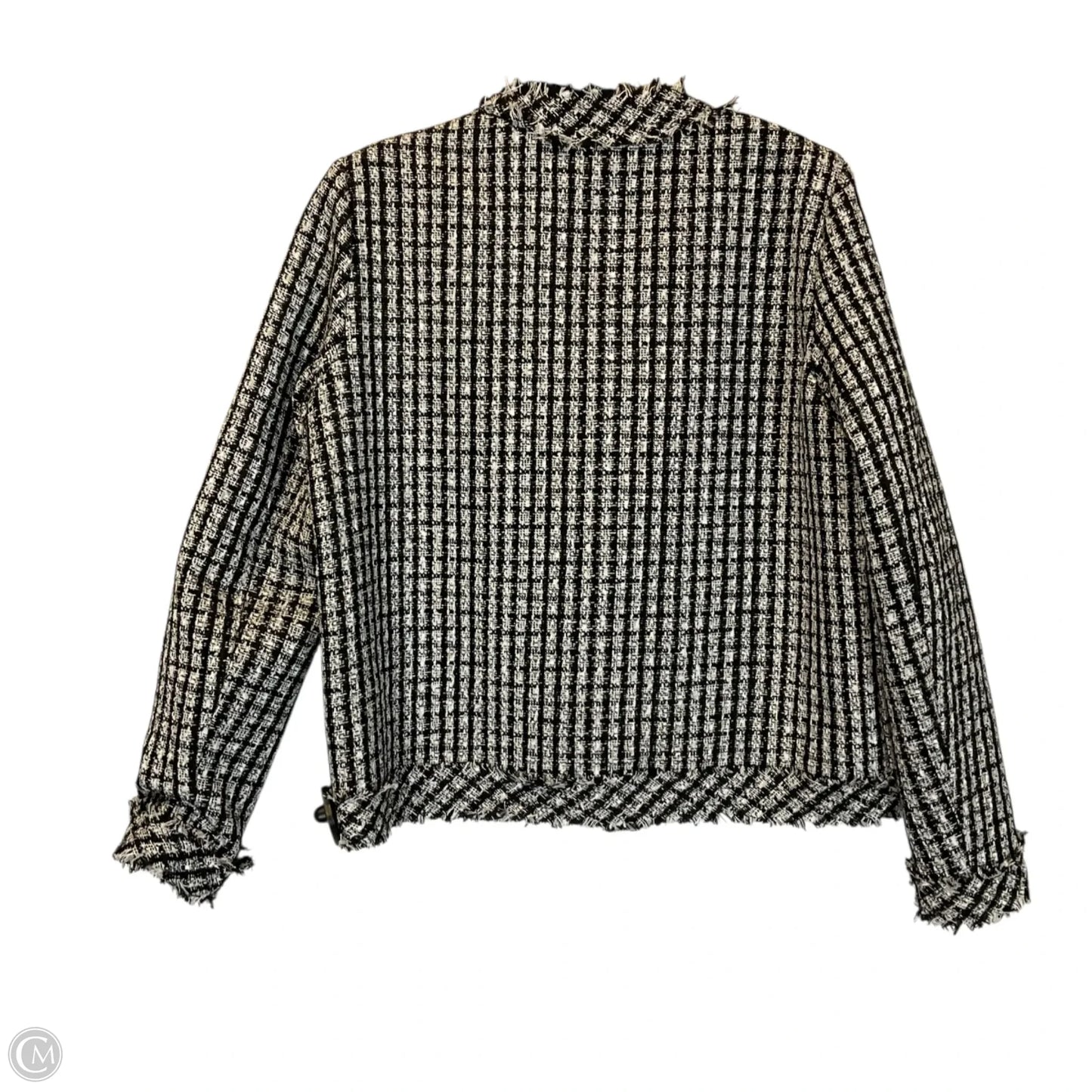 Blazer By Adrianna Papell In Black & White, Size: S