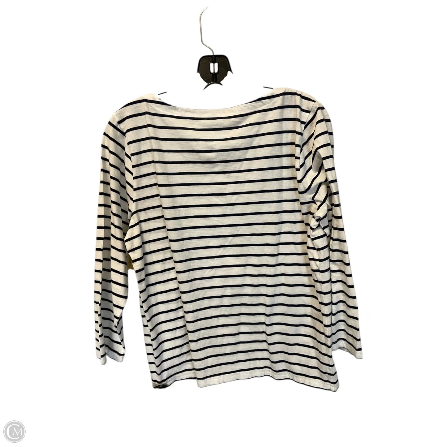 Top Long Sleeve Basic By J. Crew In Striped Pattern, Size: M