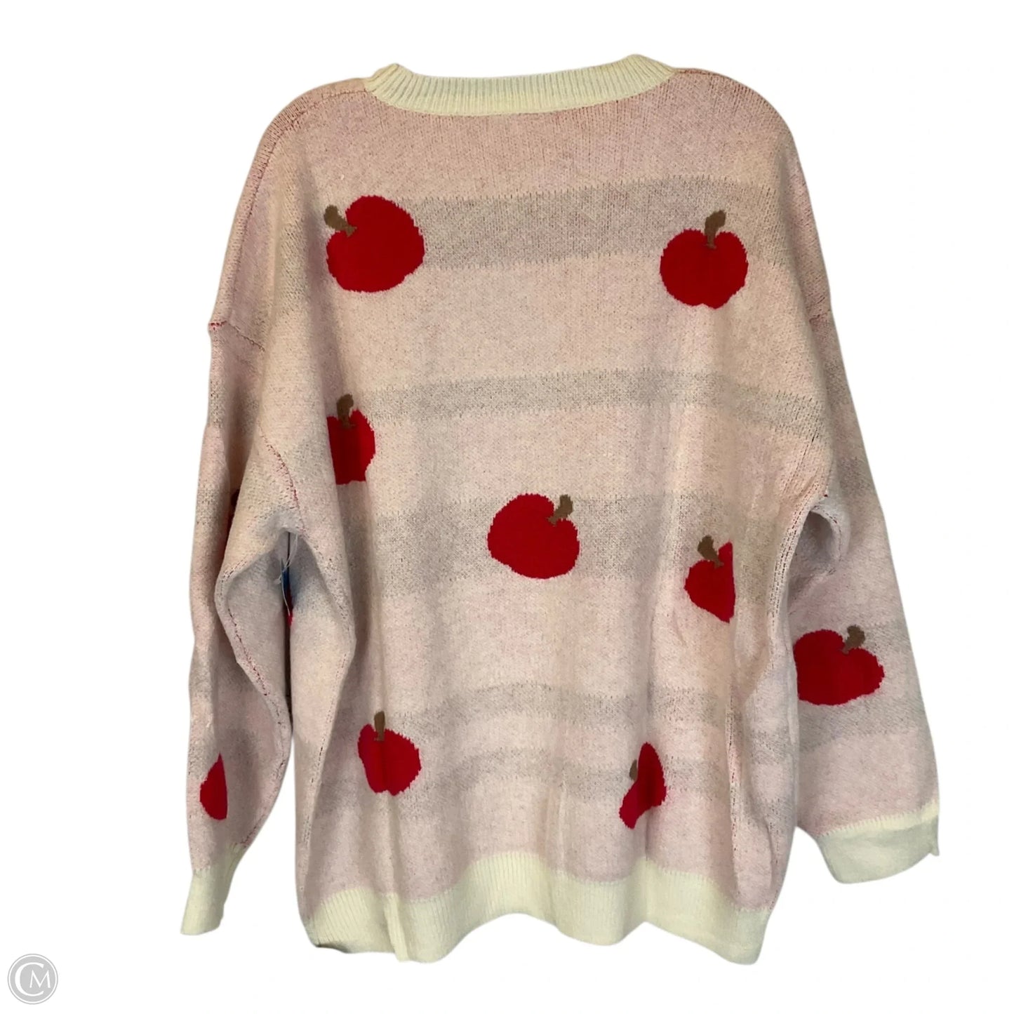 Sweater By Chicsoul In Red & White, Size: 3x