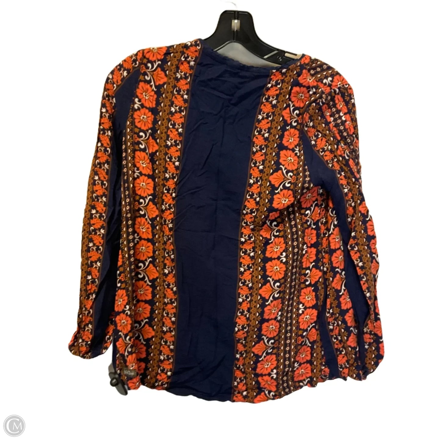 Top Long Sleeve By Matilda Jane In Blue & Orange, Size: S