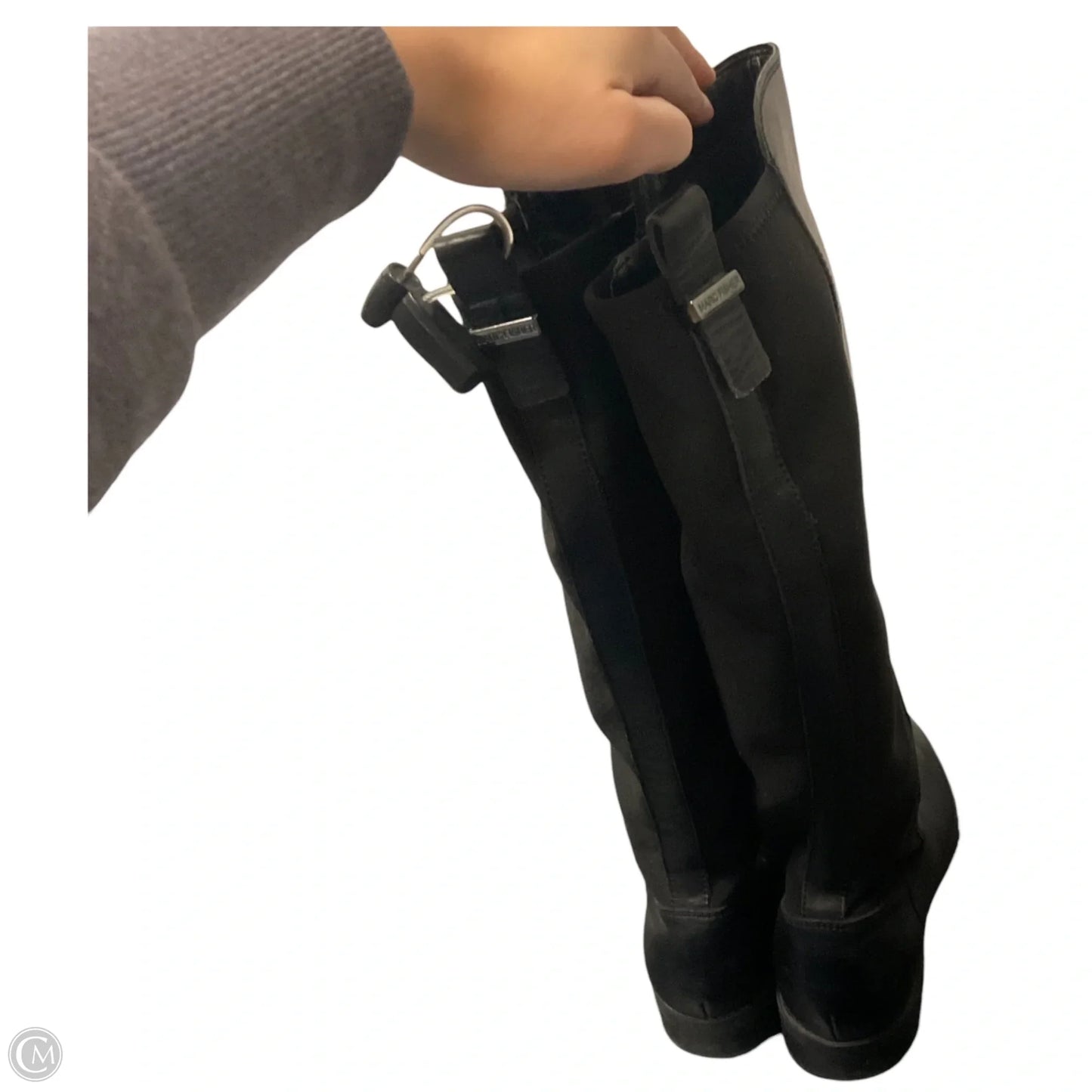 Boots Leather By Marc Fisher In Black, Size: 8.5