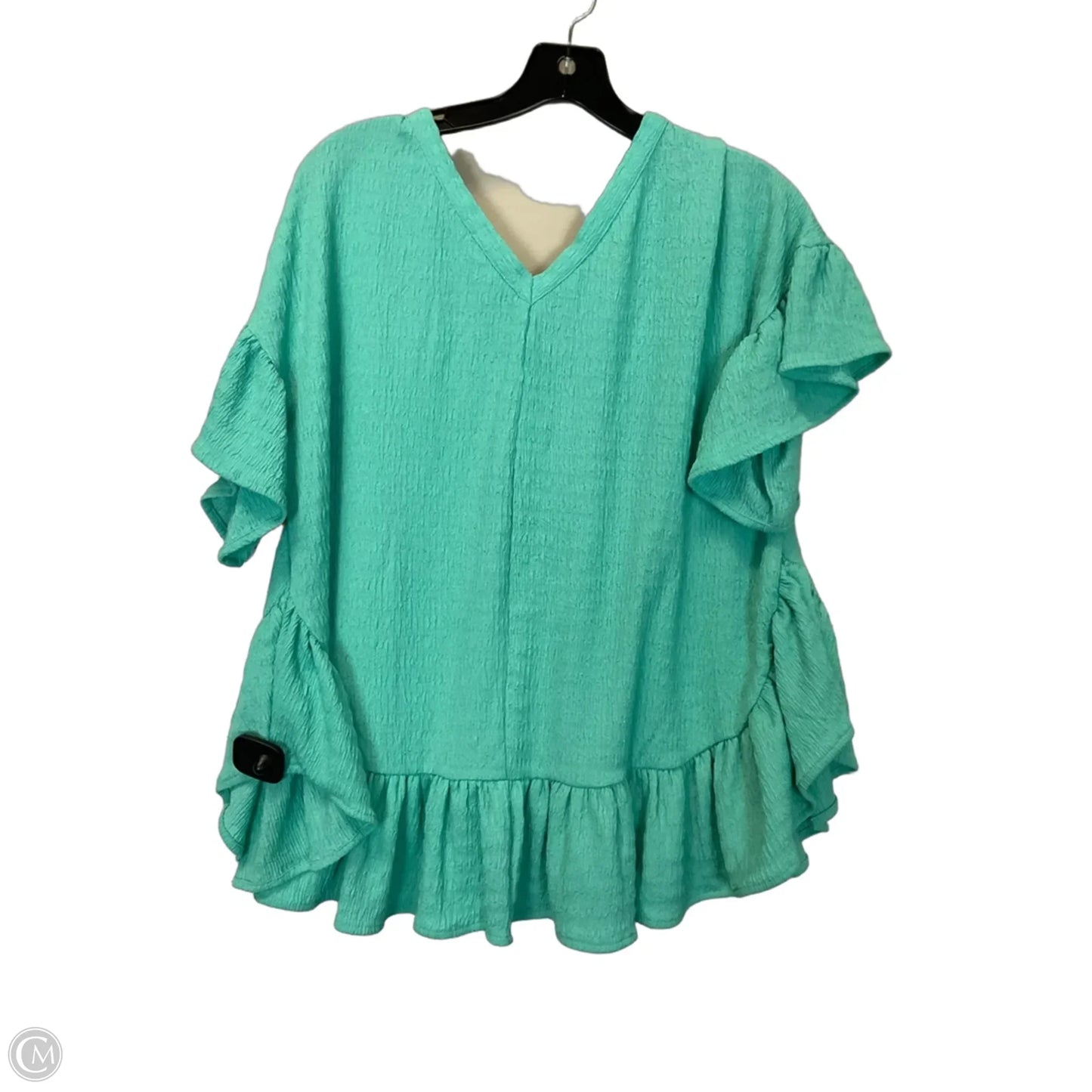 Top Short Sleeve By Easel In Aqua, Size: S