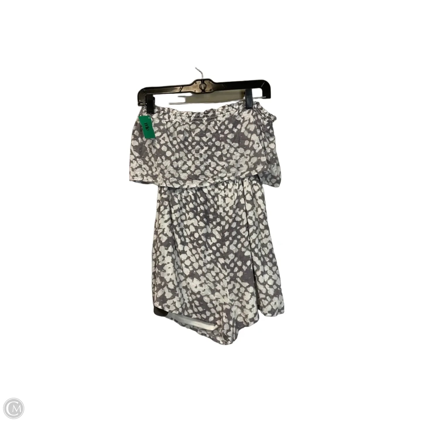 Romper By Grace In Grey & White, Size: S