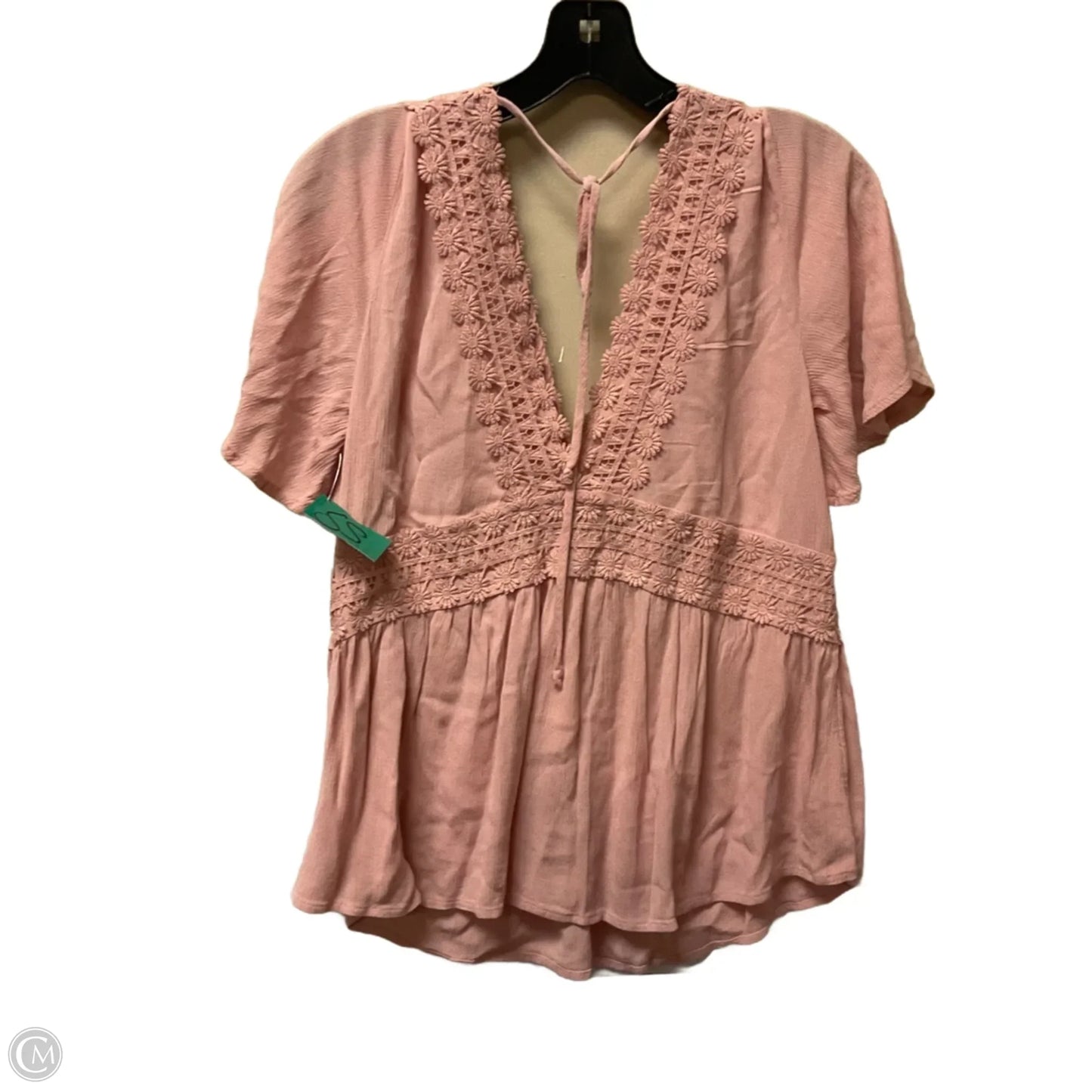 Top Short Sleeve By True Craft In Pink, Size: M