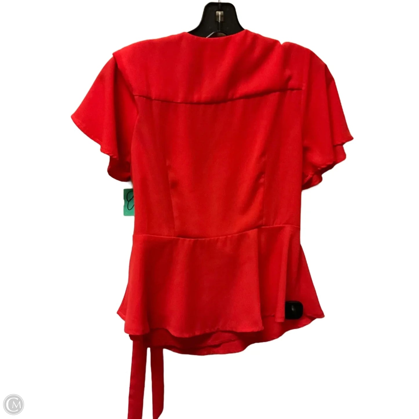 Top Short Sleeve By Monteau In Red, Size: L