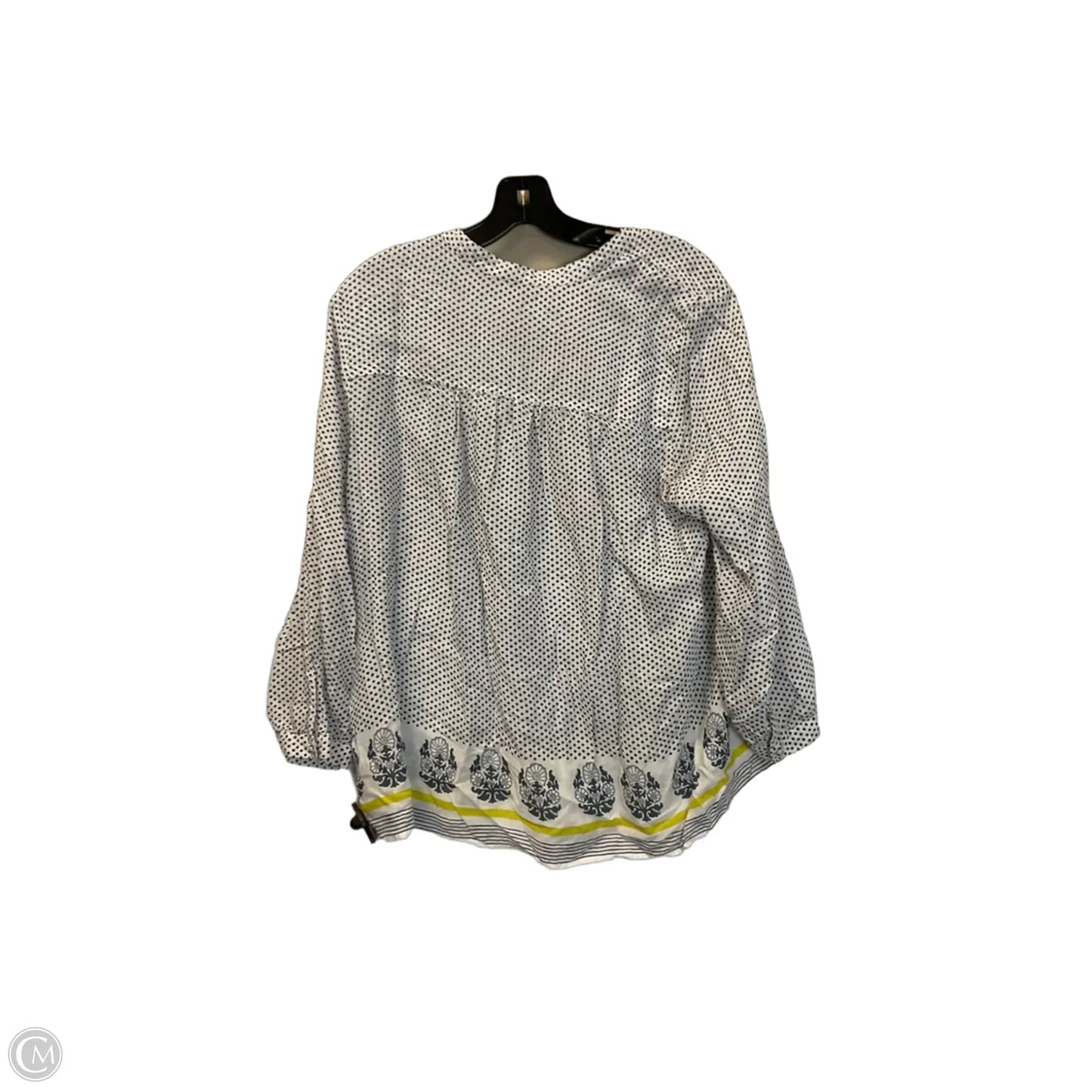 Top Long Sleeve By Lucky Brand In Polkadot Pattern, Size: Xl