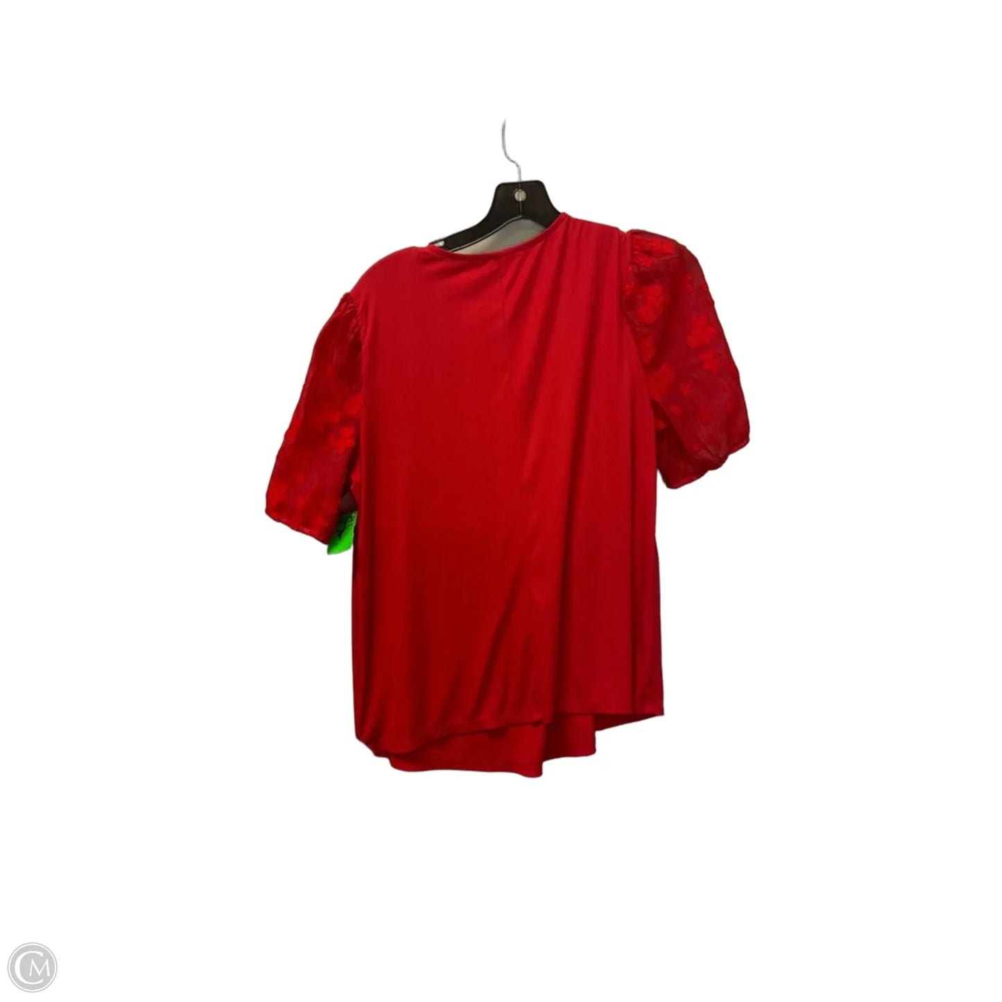 Top Short Sleeve By Cato In Red, Size: L