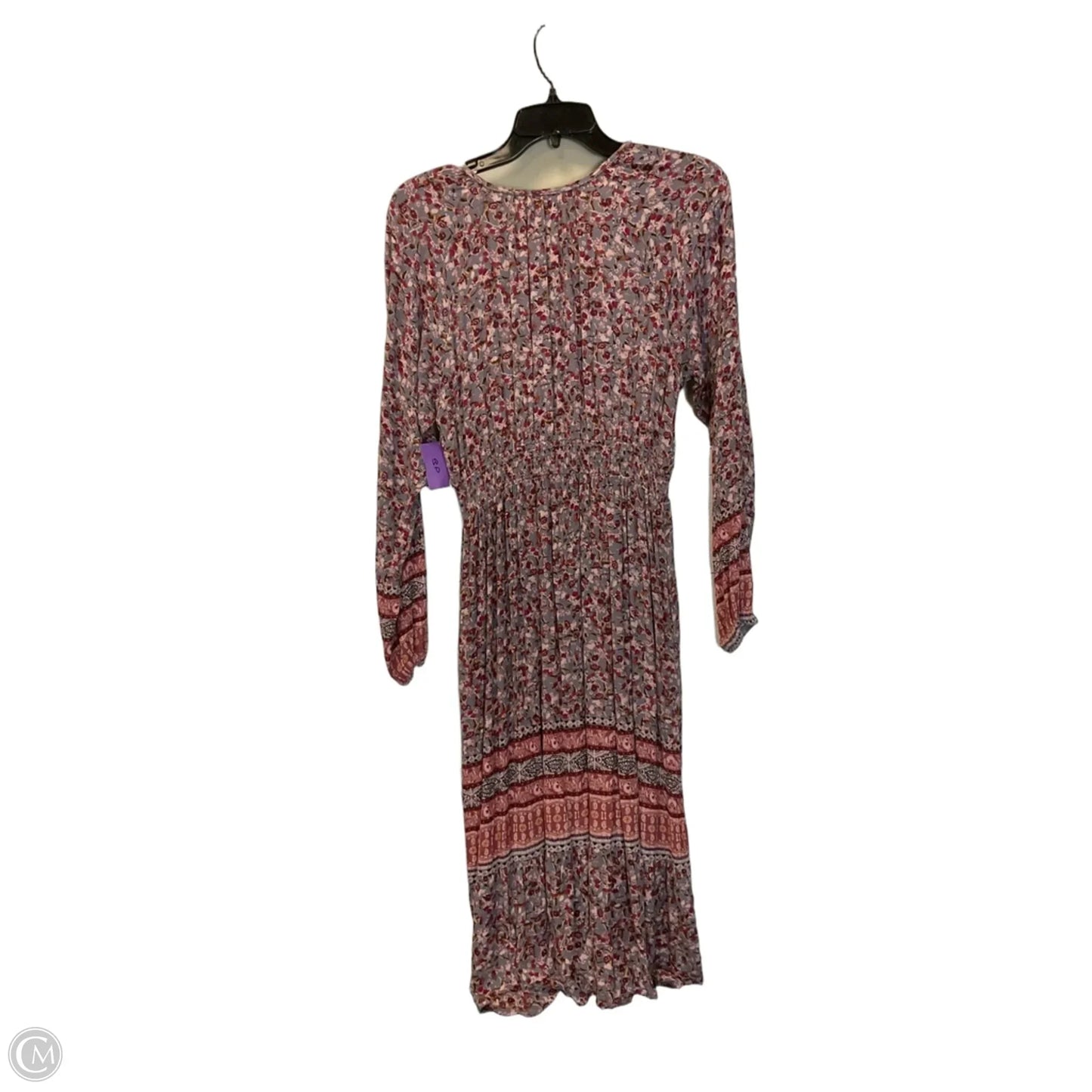 Dress Casual Midi By Knox Rose In Blue & Red, Size: Xs