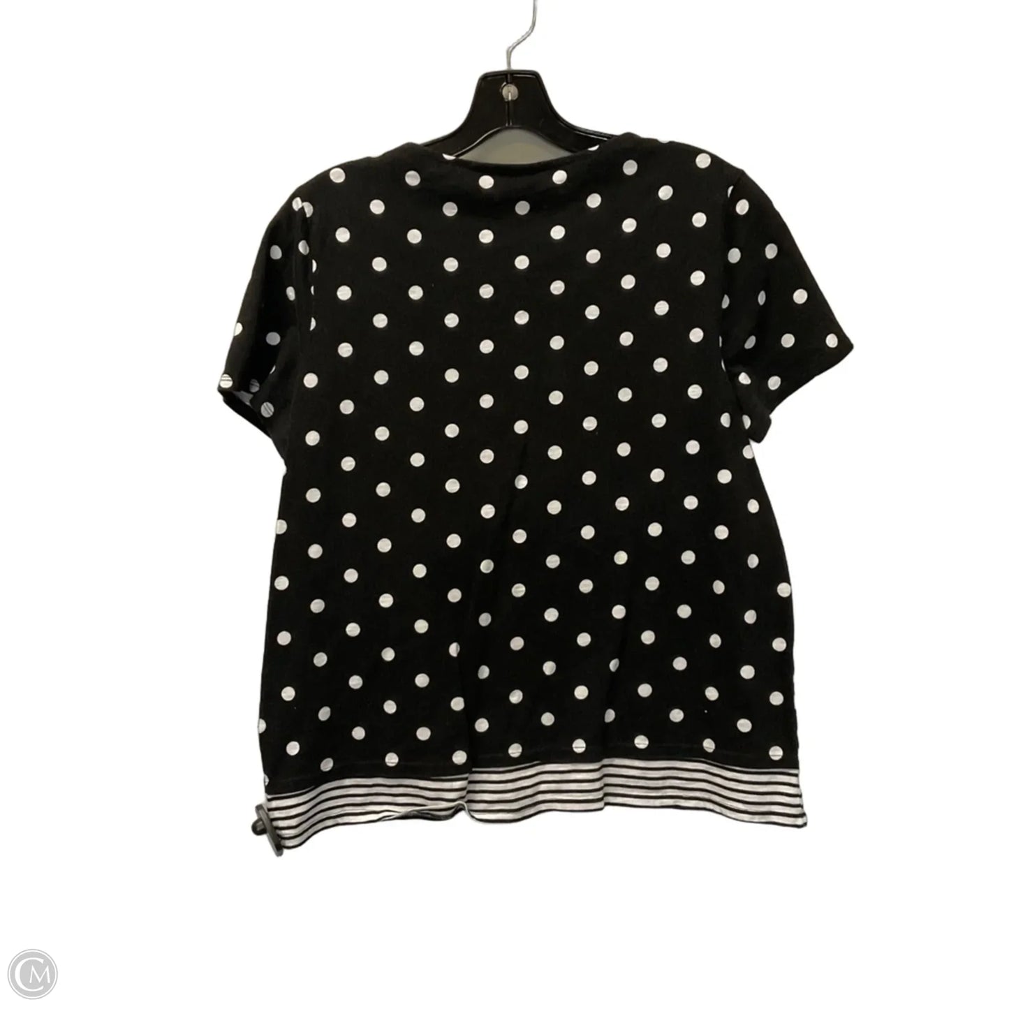 Top Short Sleeve Basic By Chicos In Polkadot Pattern, Size: S