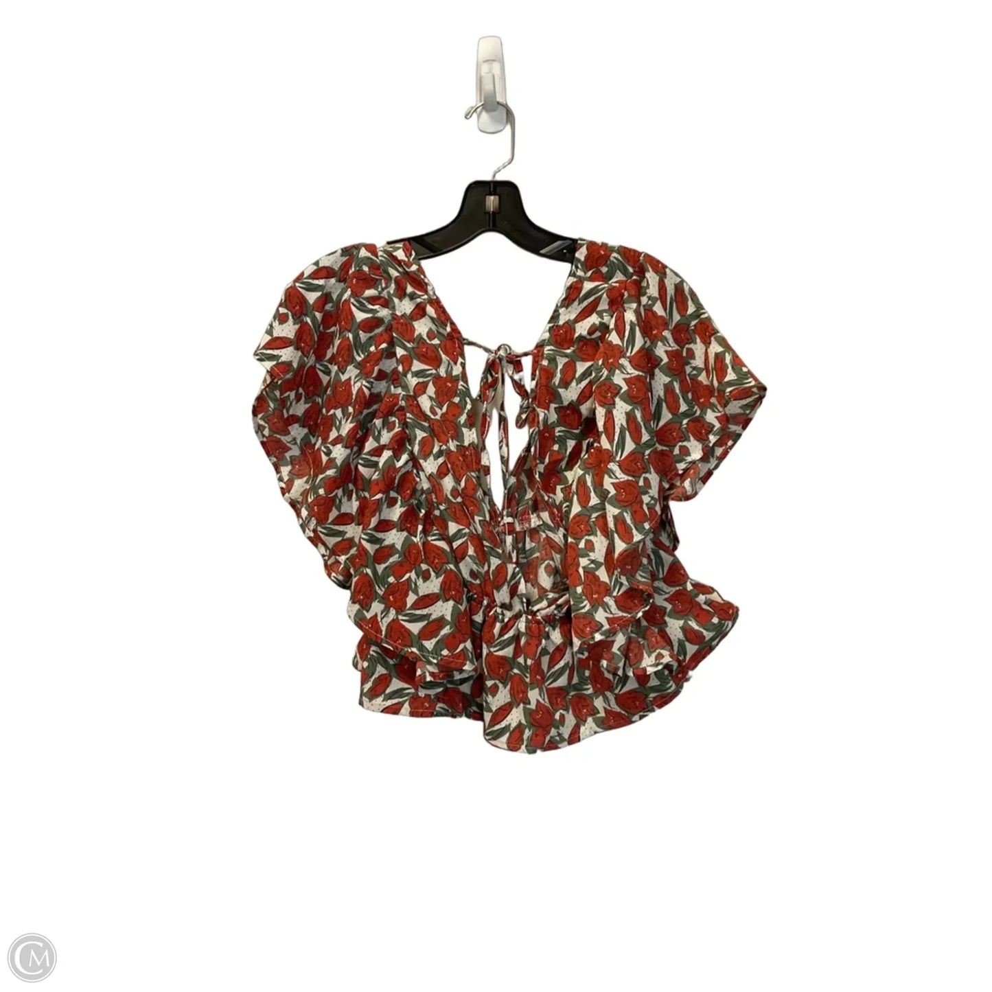 Top Short Sleeve By Clothes Mentor In Green & Red, Size: L