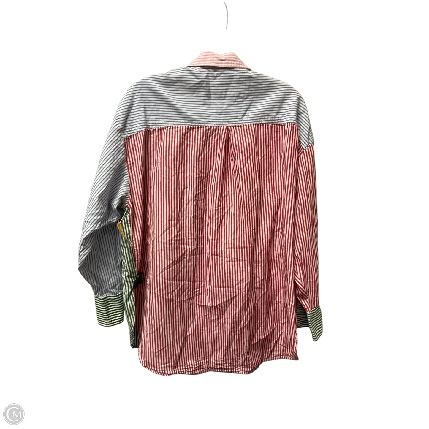 Top Long Sleeve By Maeve In Striped Pattern, Size: L