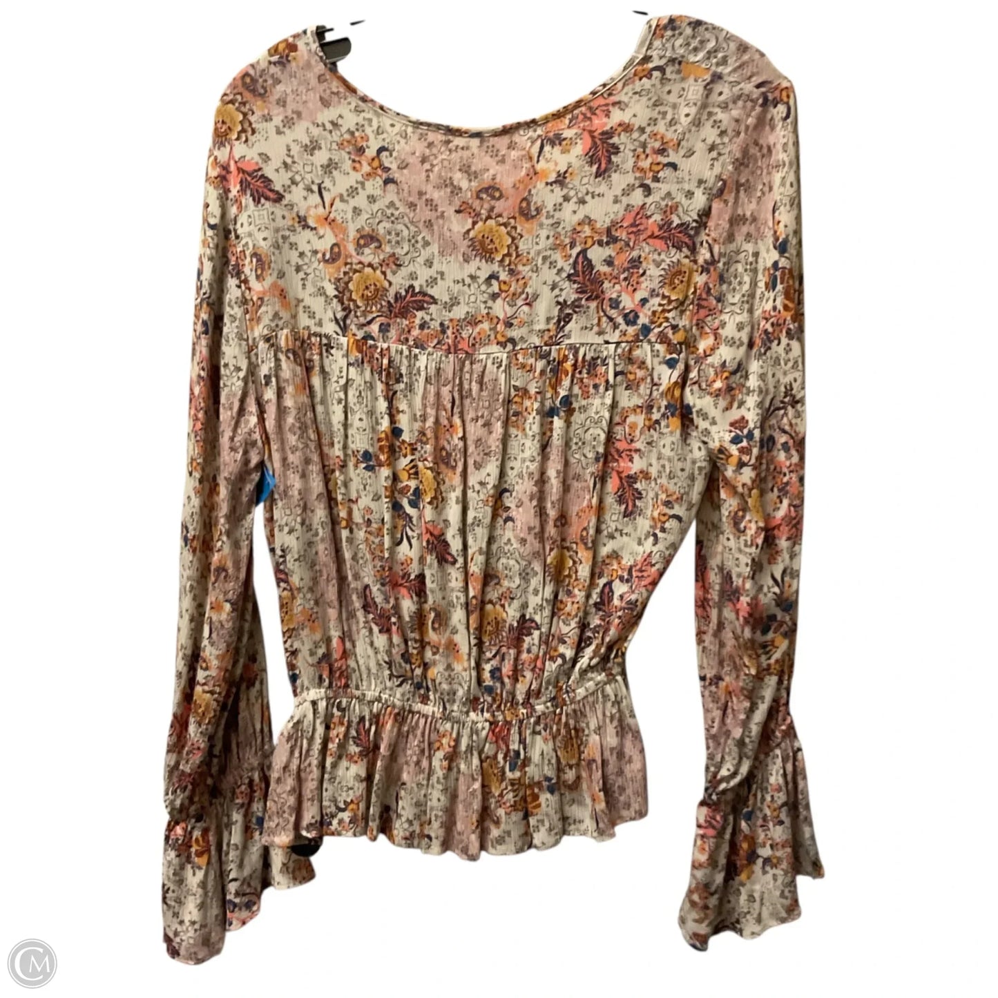 Top Long Sleeve By Easel In Tan, Size: S