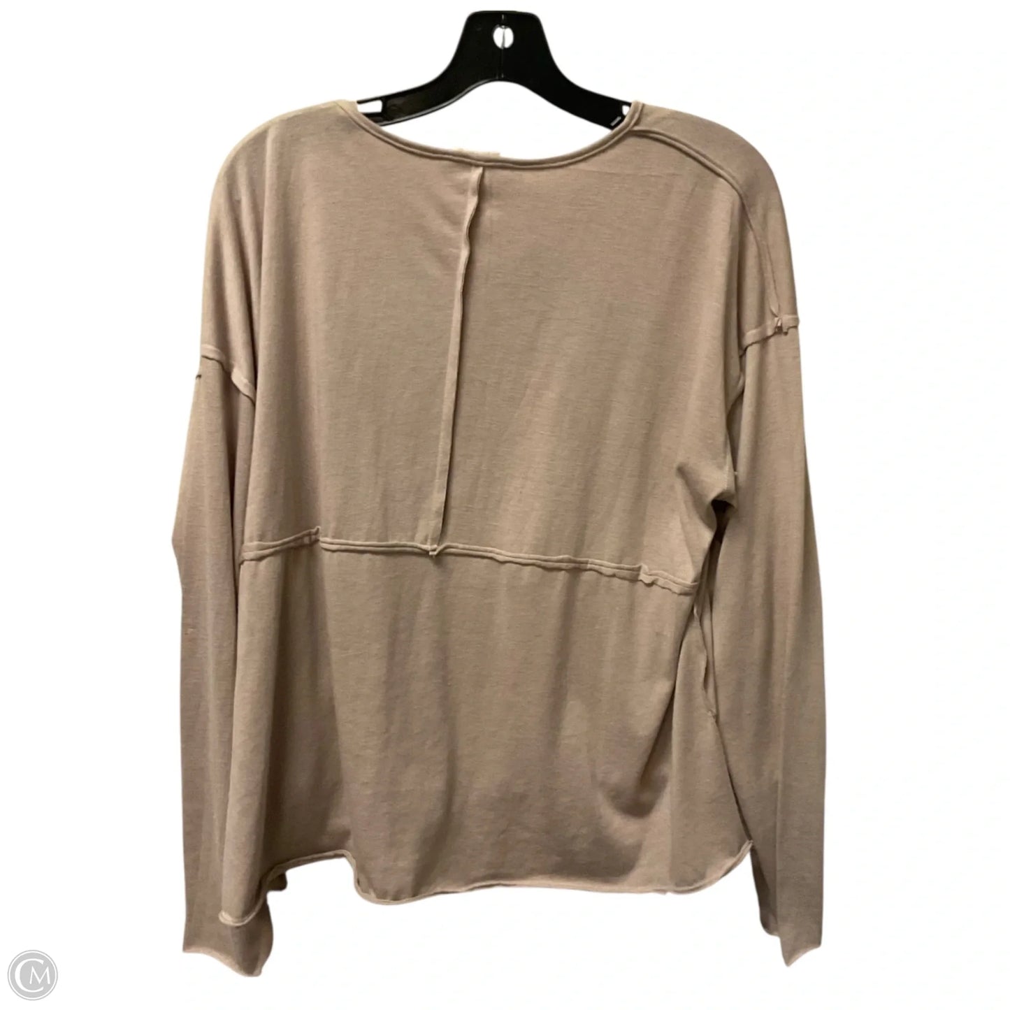 Top Long Sleeve Basic By Easel In Tan, Size: S