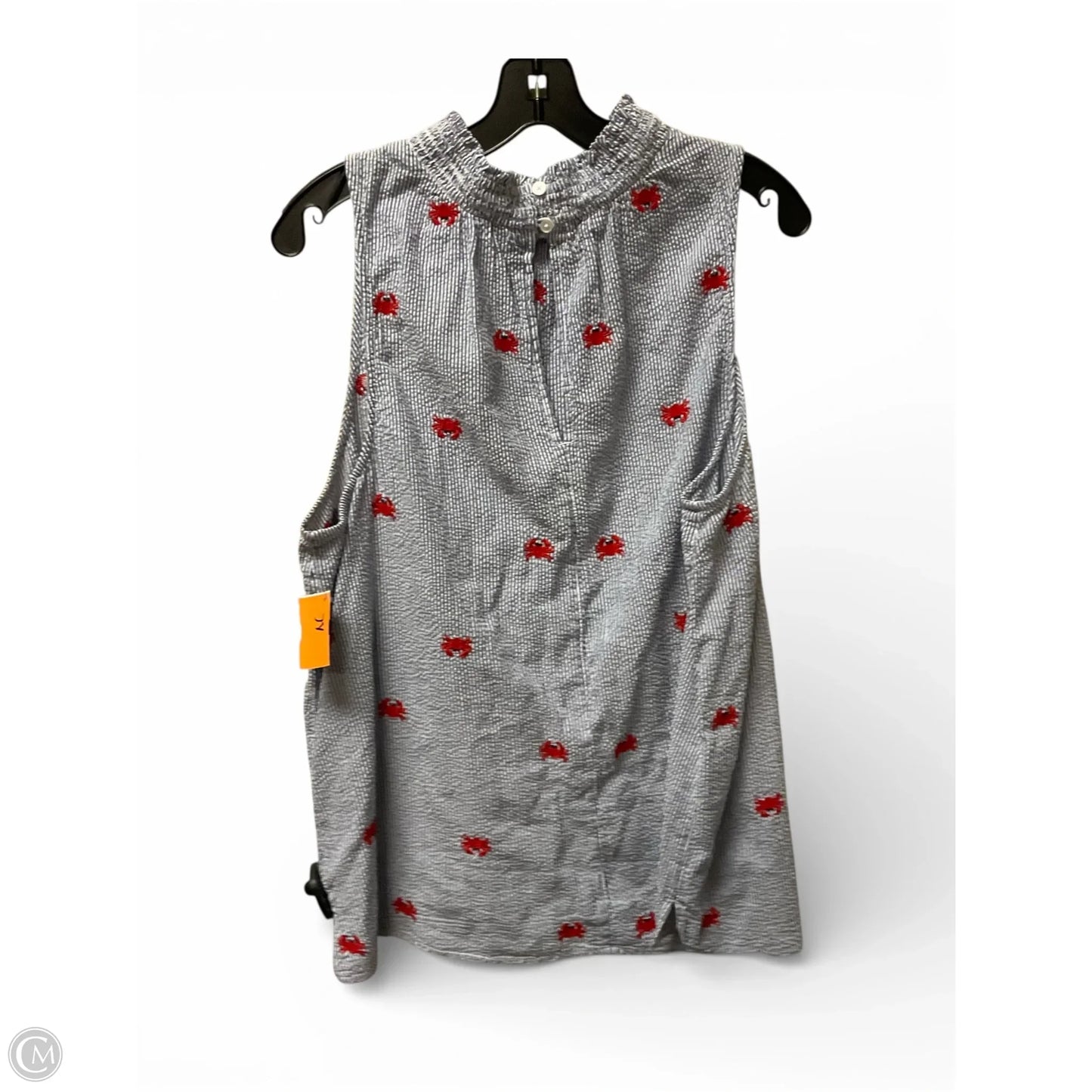 Top Sleeveless By Crown And Ivy In Striped Pattern, Size: 2x