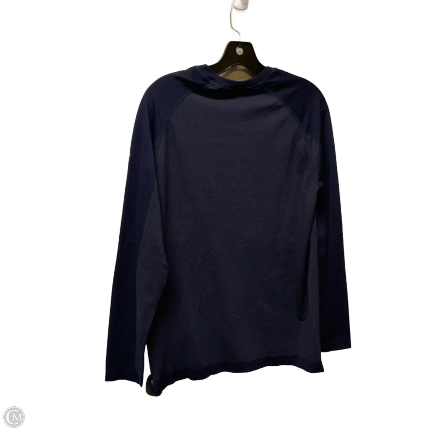 Athletic Top Long Sleeve Crewneck By Fabletics In Navy, Size: M