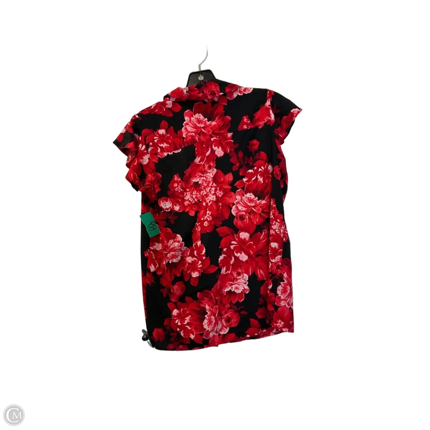 Top Short Sleeve By Calvin Klein In Red, Size: Xs